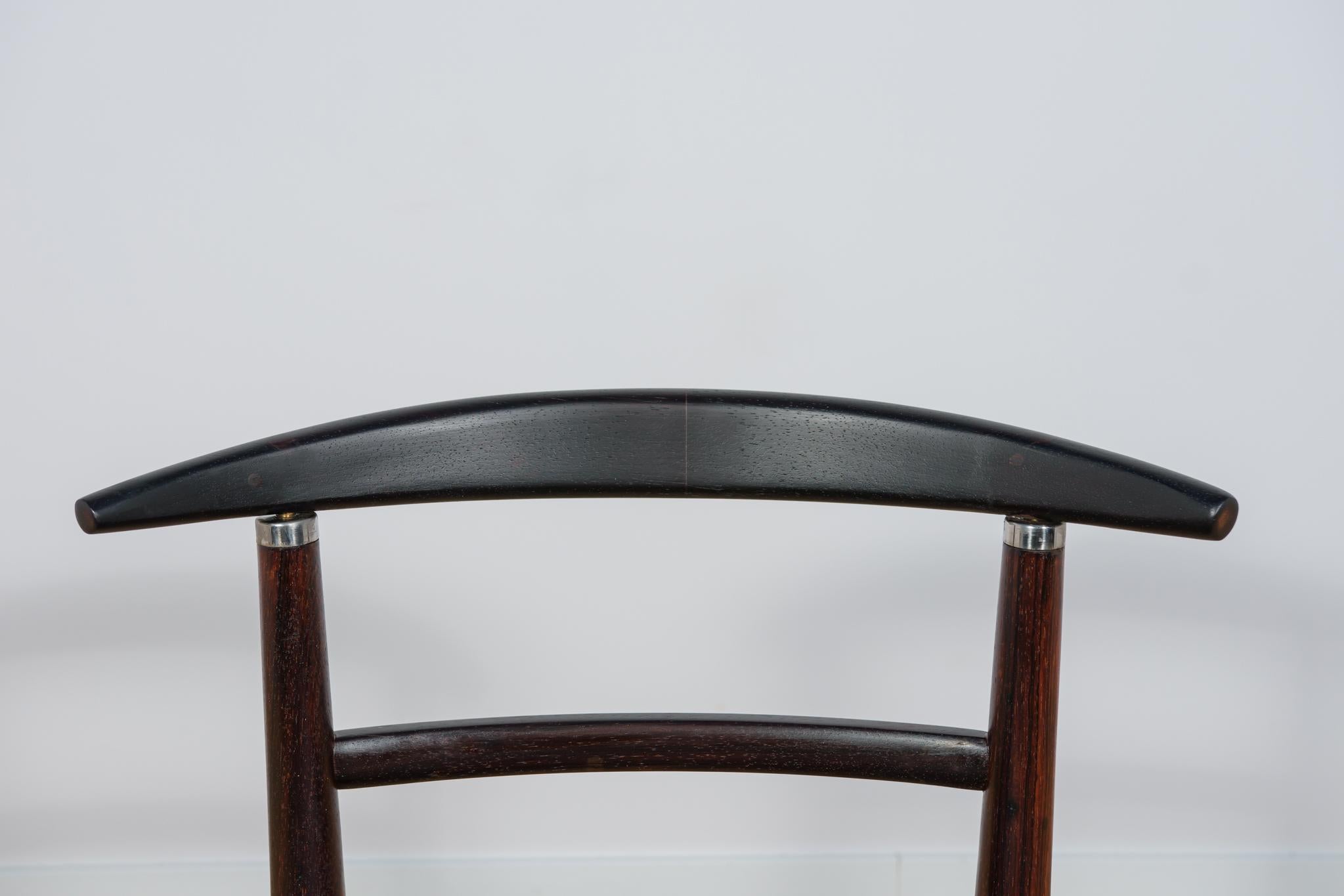 Rosewood Dining Chairs by Helge Sibast & Børge Rammerskov, Denmark, 1960s. For Sale 6