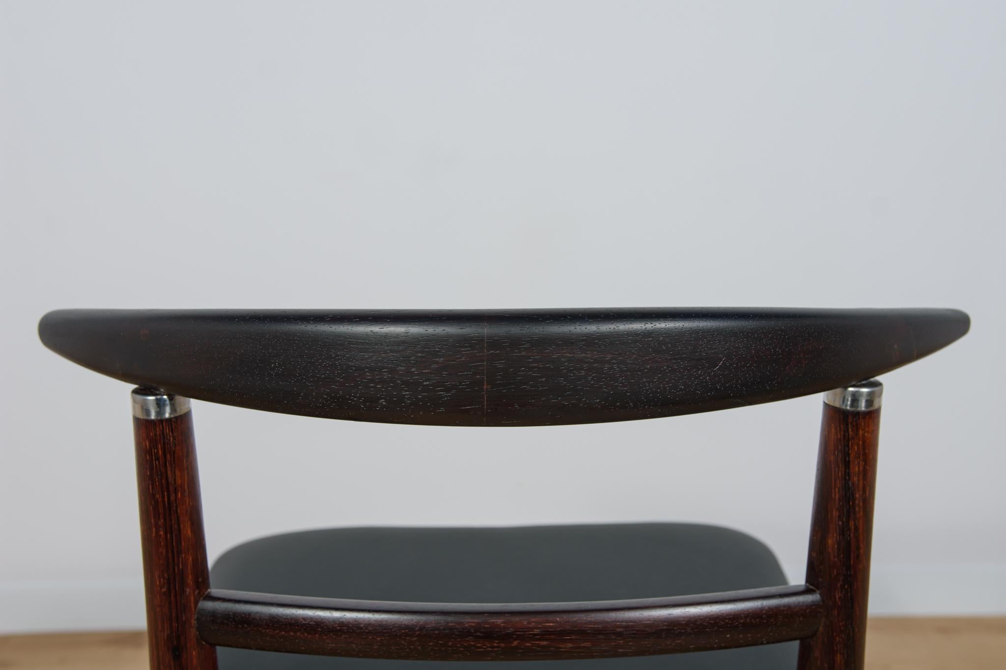Rosewood Dining Chairs by Helge Sibast & Børge Rammerskov, Denmark, 1960s. For Sale 12
