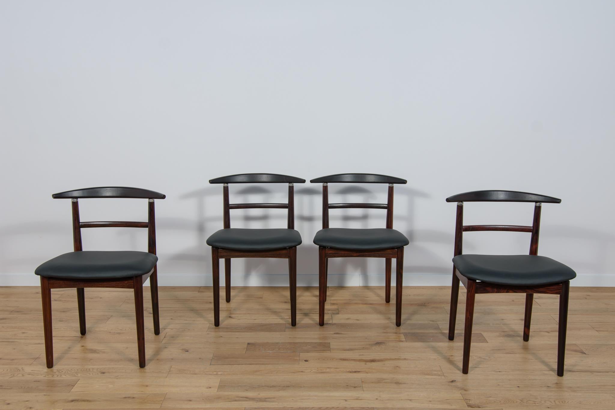 Danish Rosewood Dining Chairs by Helge Sibast & Børge Rammerskov, Denmark, 1960s. For Sale