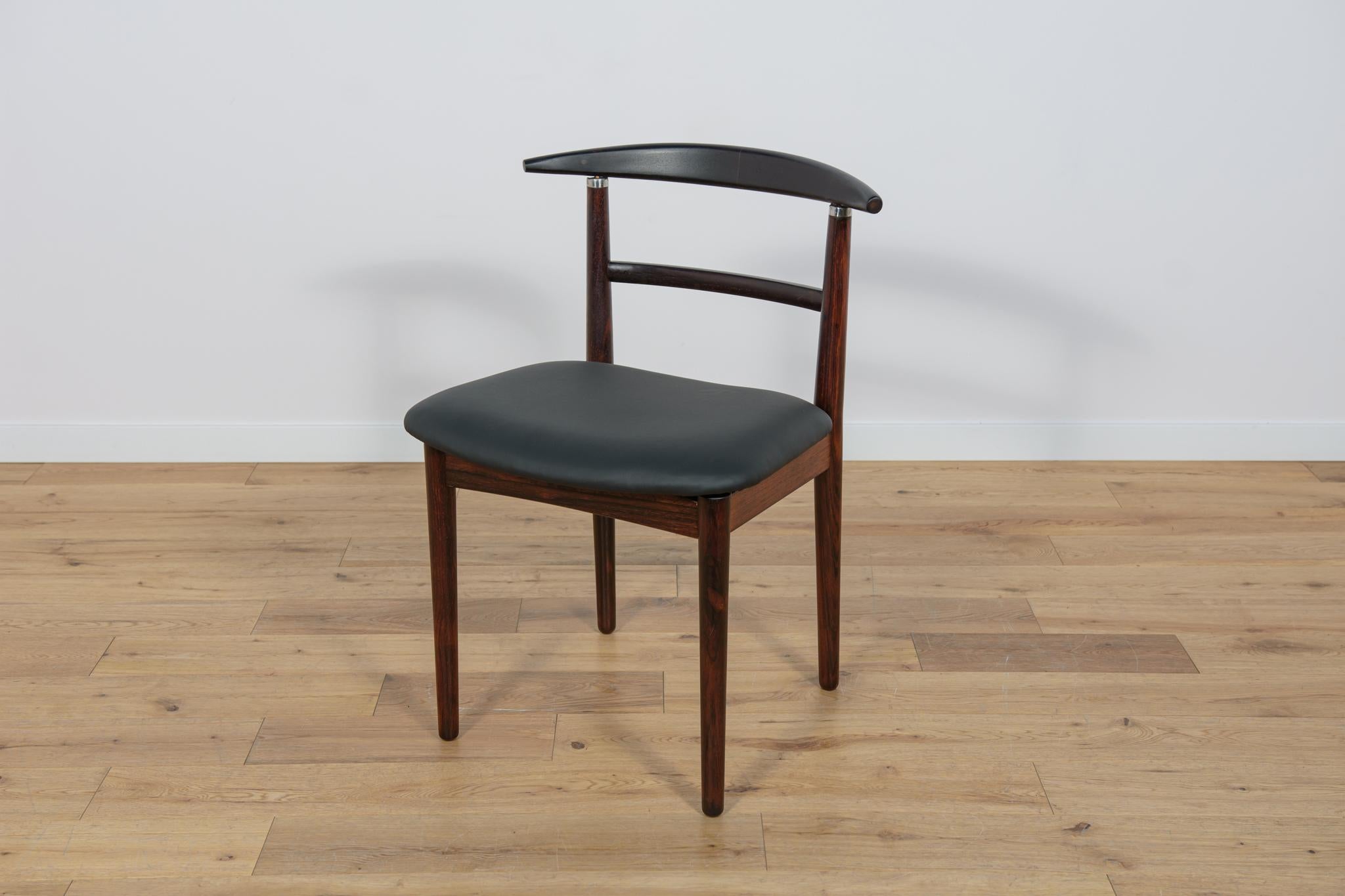 Rosewood Dining Chairs by Helge Sibast & Børge Rammerskov, Denmark, 1960s. In Excellent Condition For Sale In GNIEZNO, 30