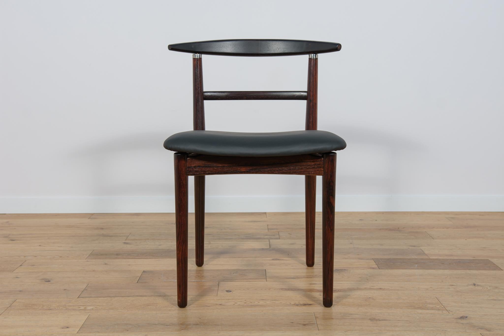 Mid-20th Century Rosewood Dining Chairs by Helge Sibast & Børge Rammerskov, Denmark, 1960s. For Sale