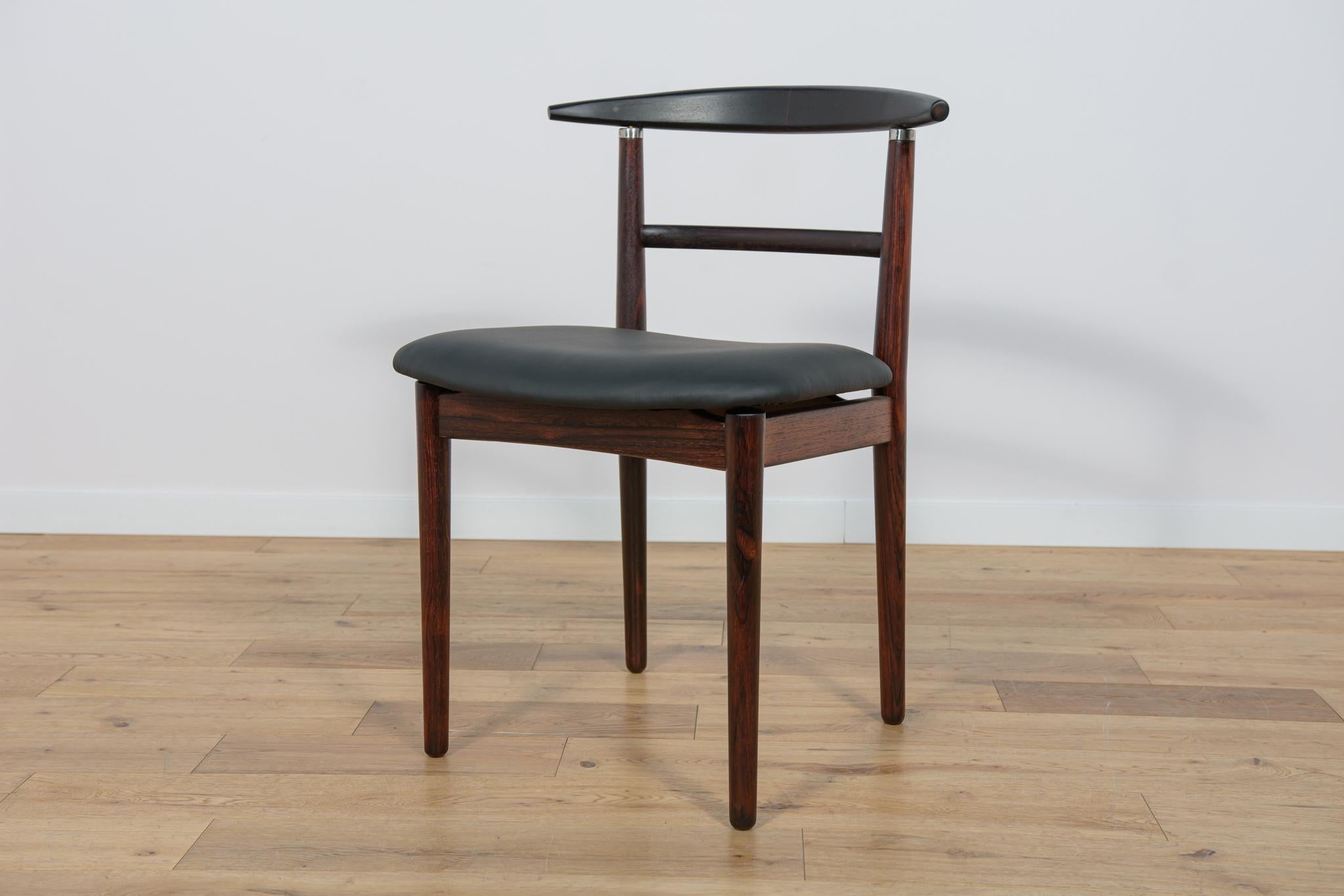 Rosewood Dining Chairs by Helge Sibast & Børge Rammerskov, Denmark, 1960s. For Sale 1