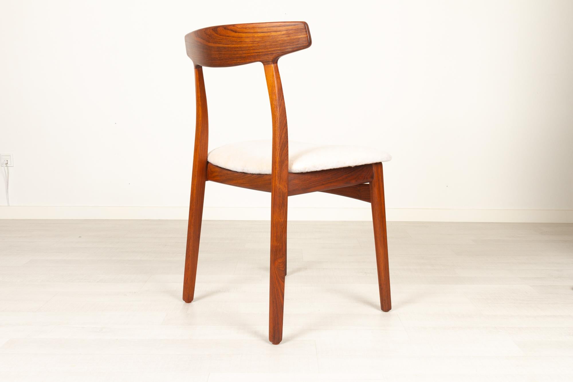 Rosewood Dining Chairs by Henning Kjærnulf for Bruno Hansen, 1960s, Set of 6 4