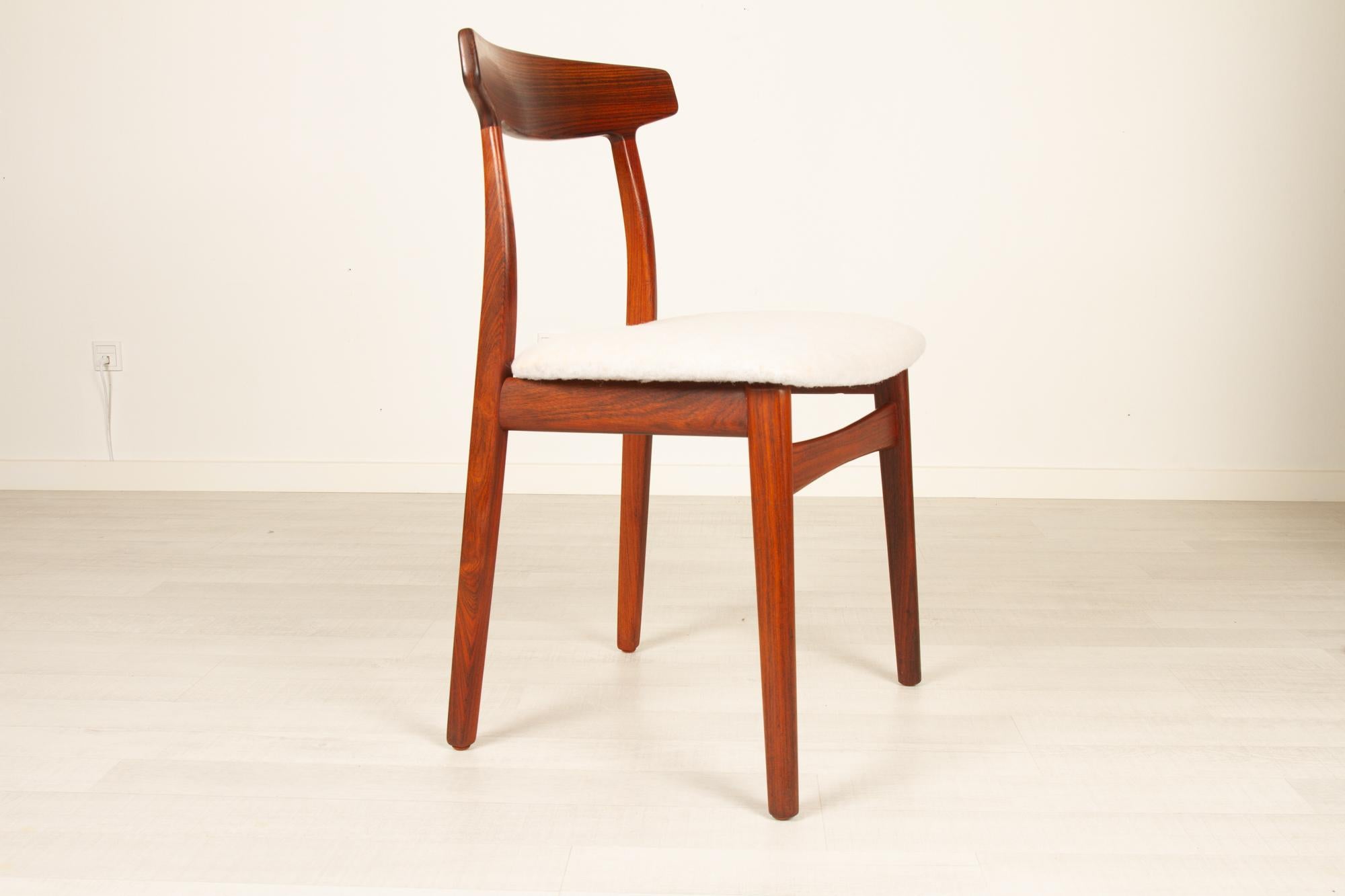 Rosewood Dining Chairs by Henning Kjærnulf for Bruno Hansen, 1960s, Set of 6 5