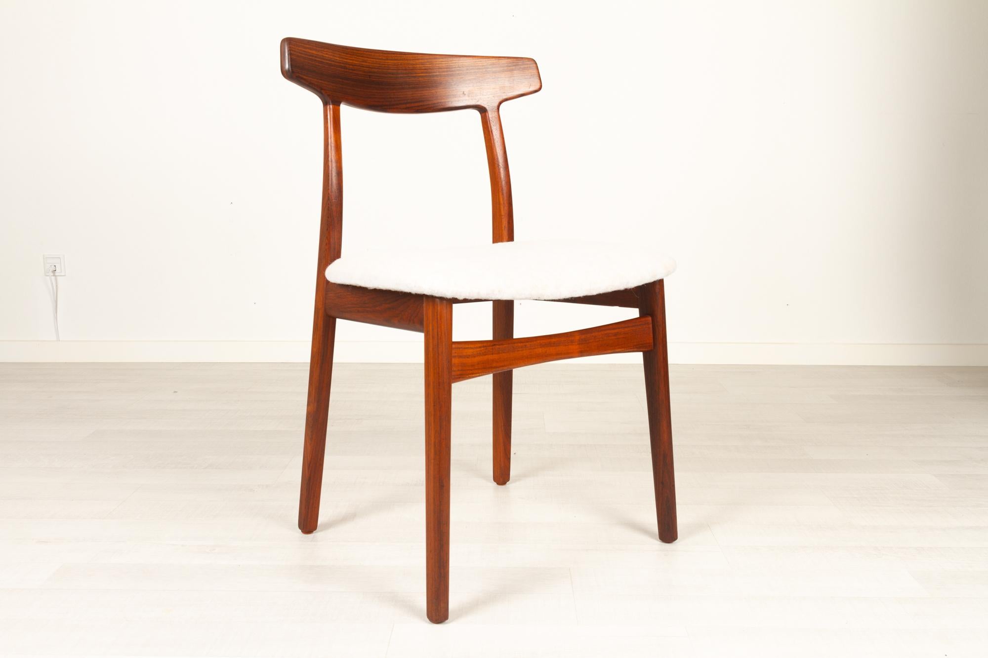 Rosewood Dining Chairs by Henning Kjærnulf for Bruno Hansen, 1960s, Set of 6 6