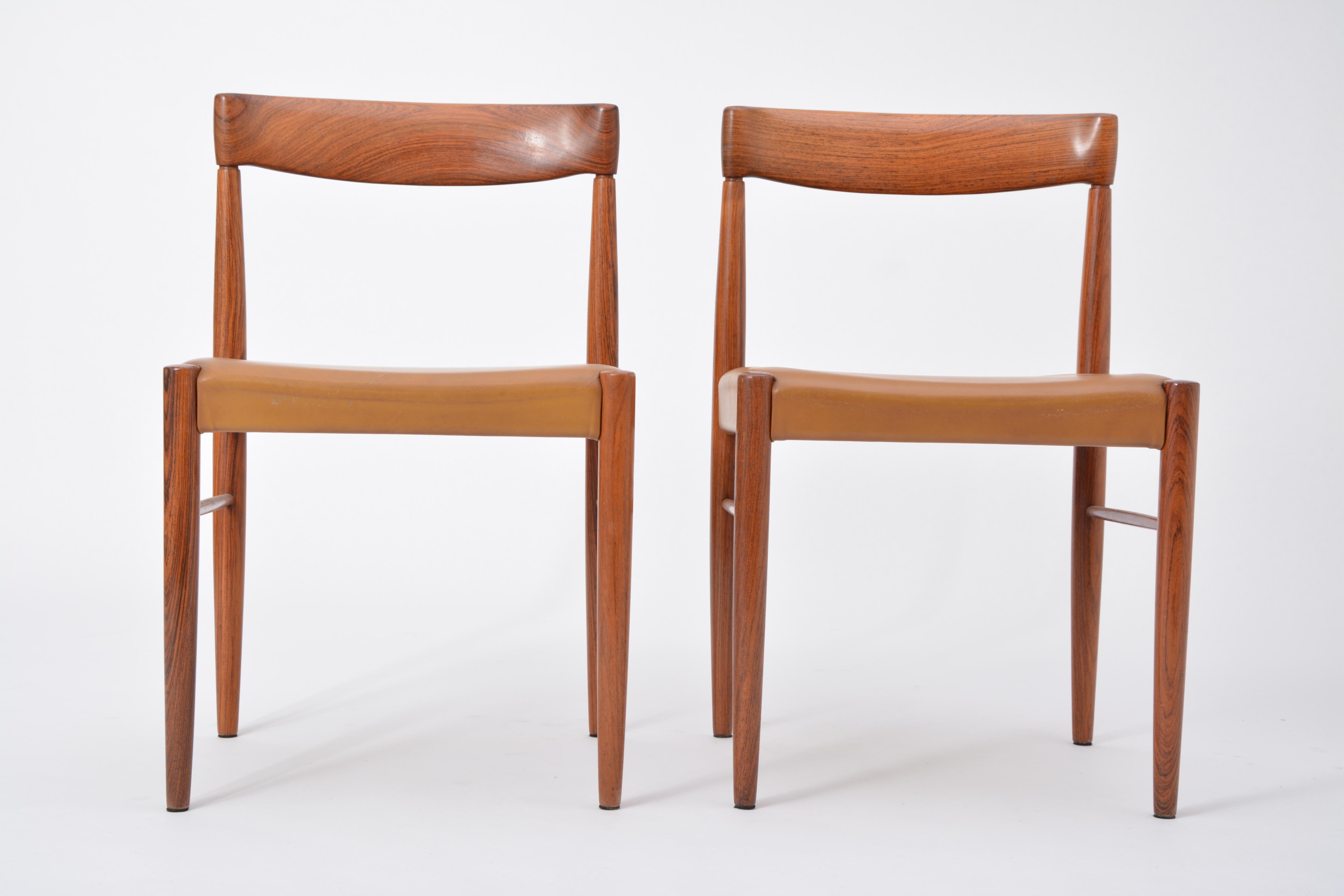 20th Century Rosewood Dining Chairs by H.W. Klein for Bramin, Set of Four