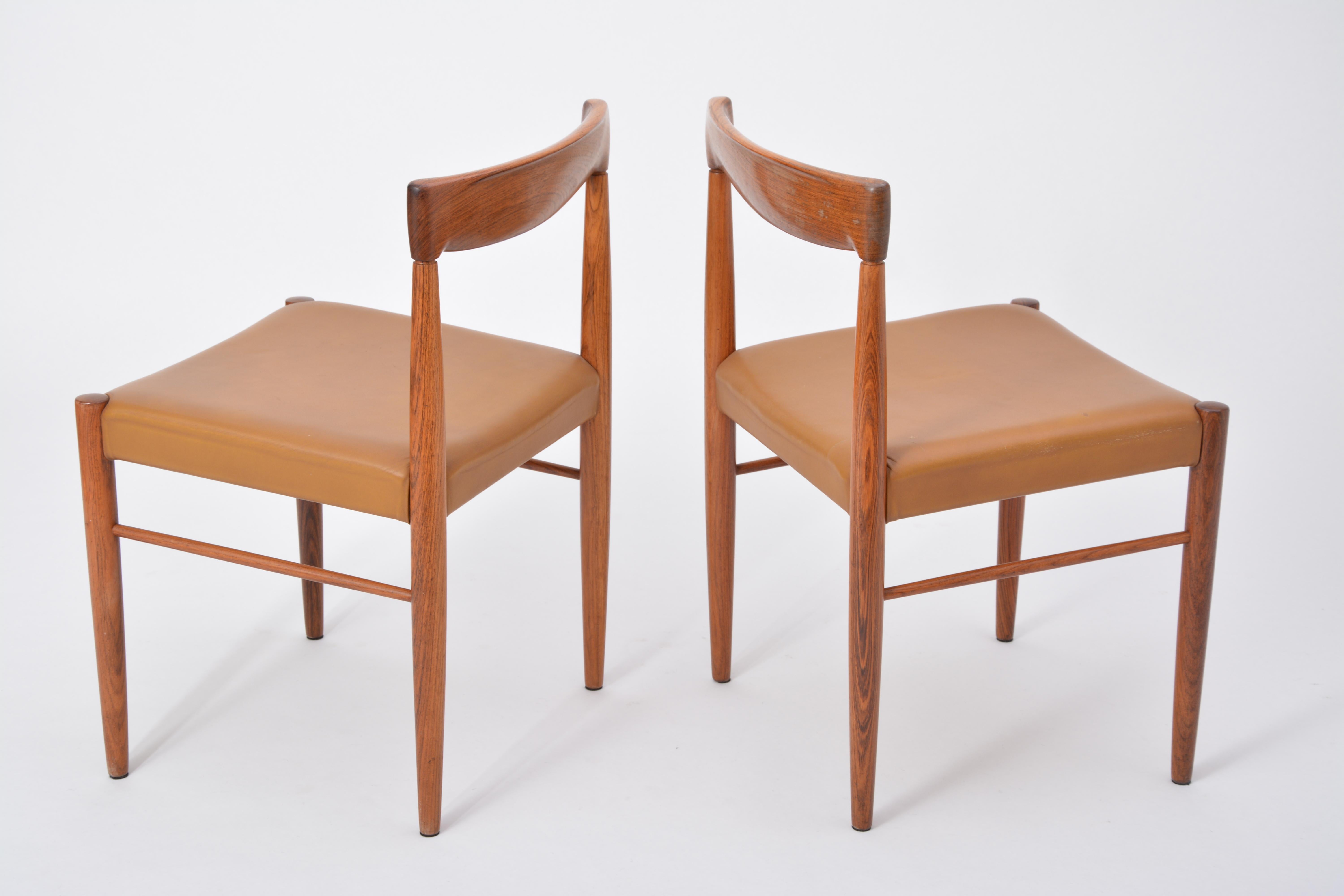 Palisanderholz-Esszimmerstühle von H.W. Klein für Bramin:: Viererset 5