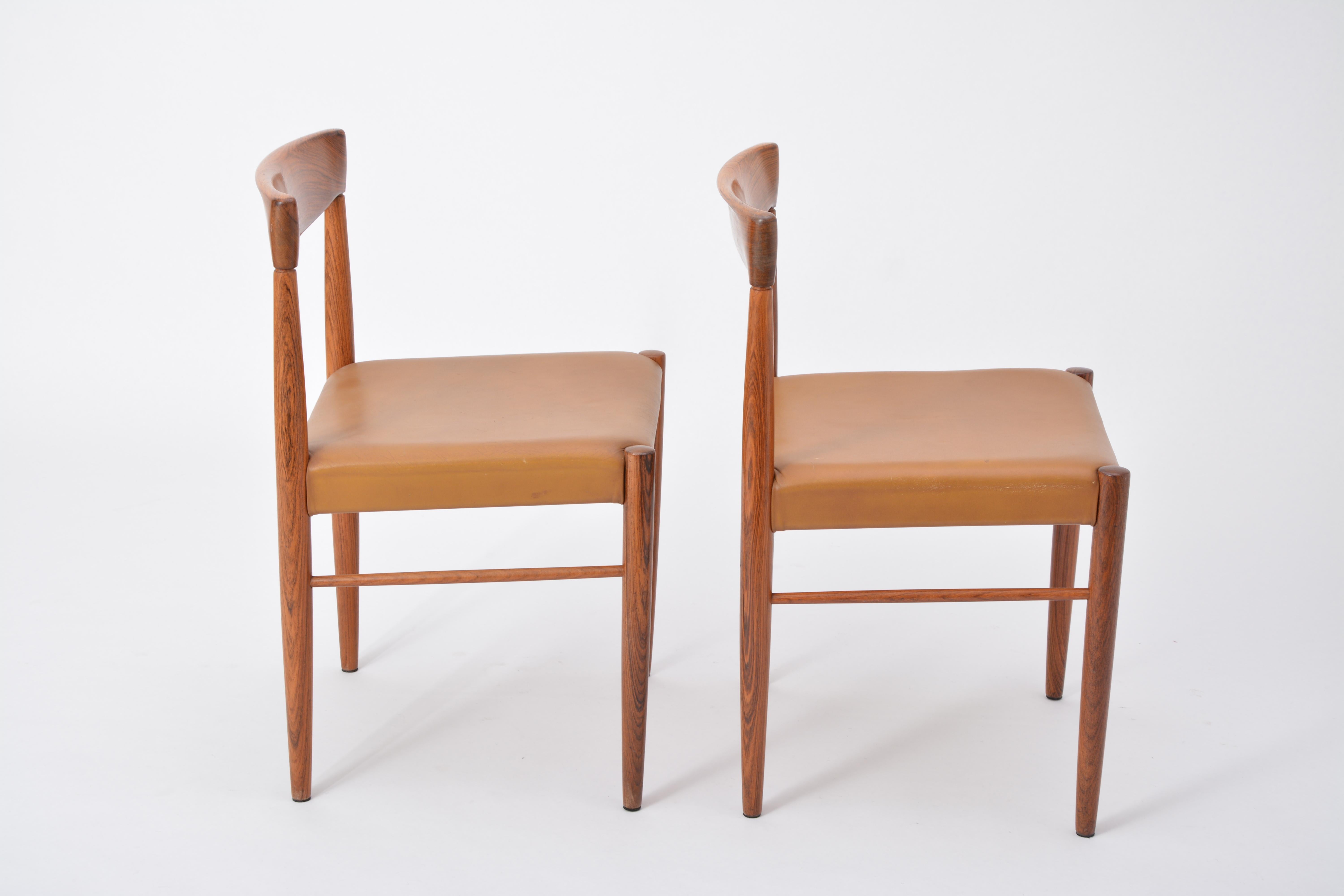 Mid-Century Modern Rosewood Dining Chairs by H.W. Klein for Bramin, Set of Four