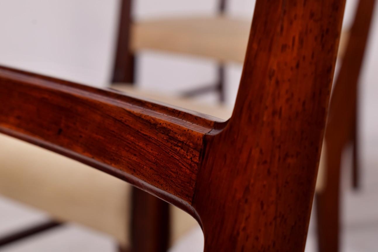 Rosewood Dining Chairs by Johannes Andersen for Bernhard Pedersen & Sons For Sale 5