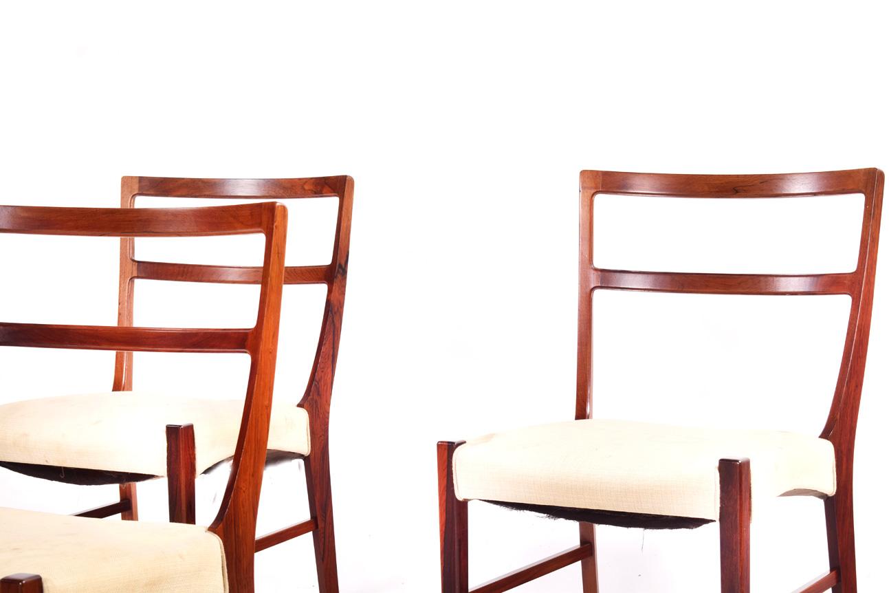 Mid-Century Modern Rosewood Dining Chairs by Johannes Andersen for Bernhard Pedersen & Sons For Sale
