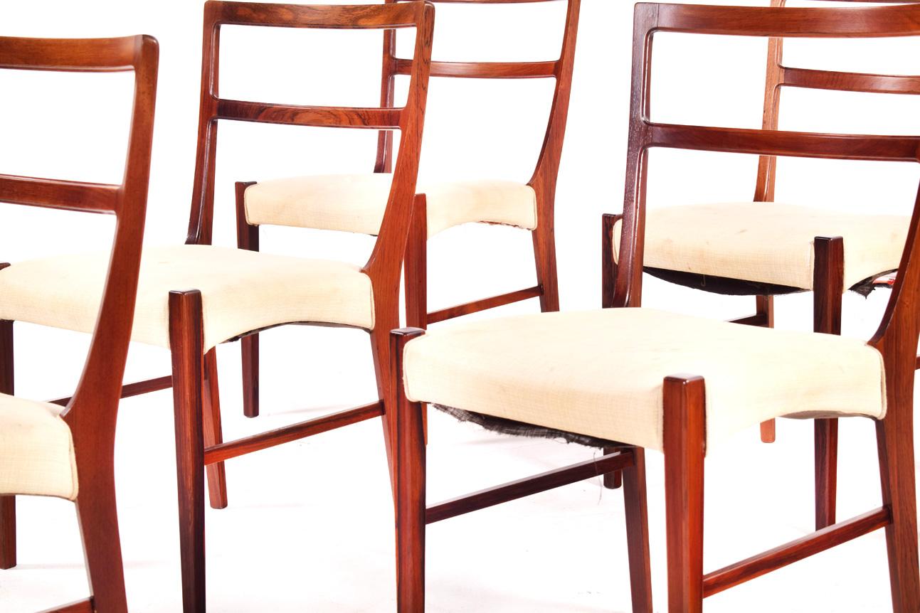 Danish Rosewood Dining Chairs by Johannes Andersen for Bernhard Pedersen & Sons For Sale