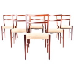 Chaises de salle à manger en bois de rose de Johannes Andersen pour Bernhard Pedersen & Sons