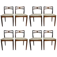 Rosewood Dining Chairs by Johannes Andersen for Christian Linneberg, Set of 8