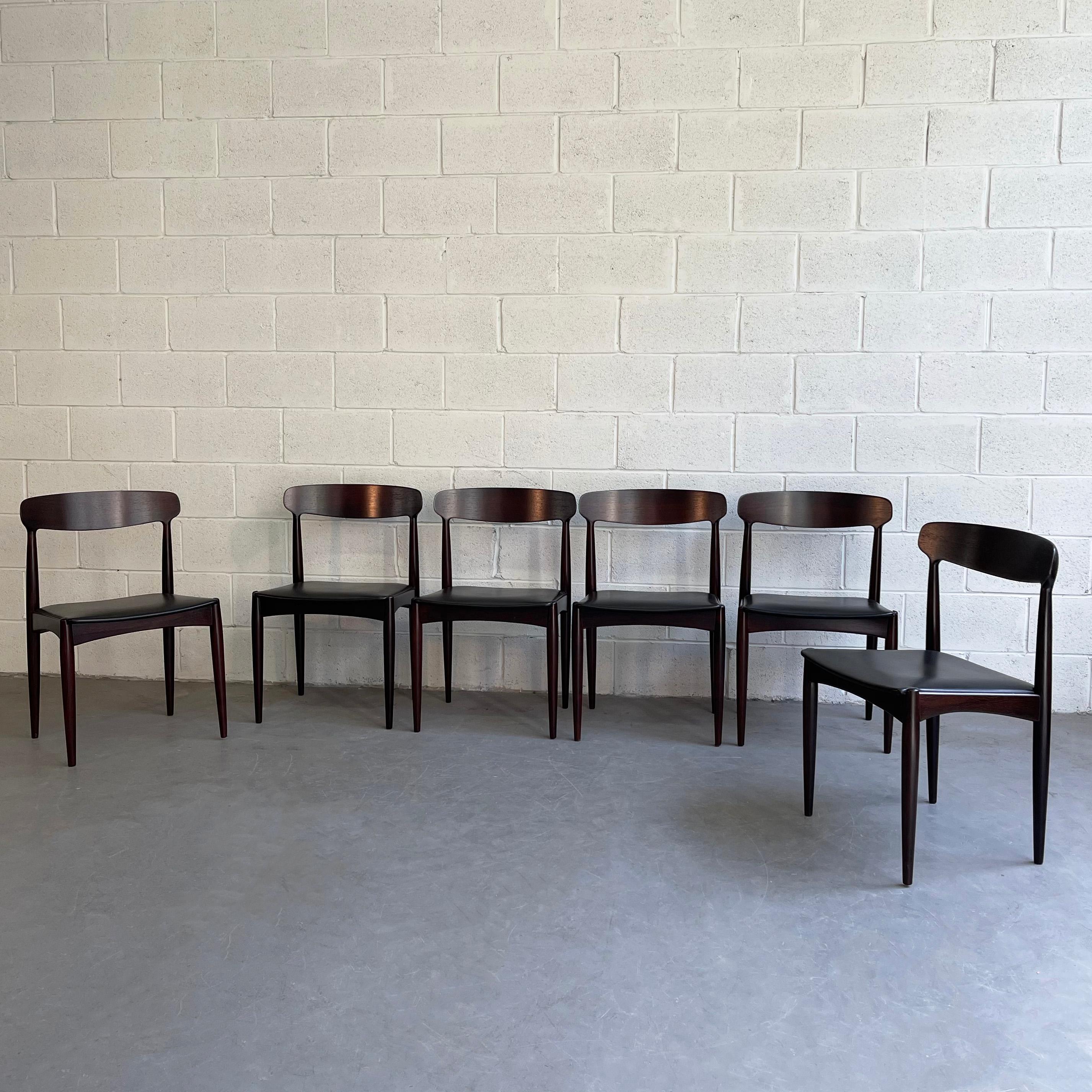 Scandinavian Modern Rosewood Dining Chairs by Johannes Andersen for Uldum Møbelfabrik