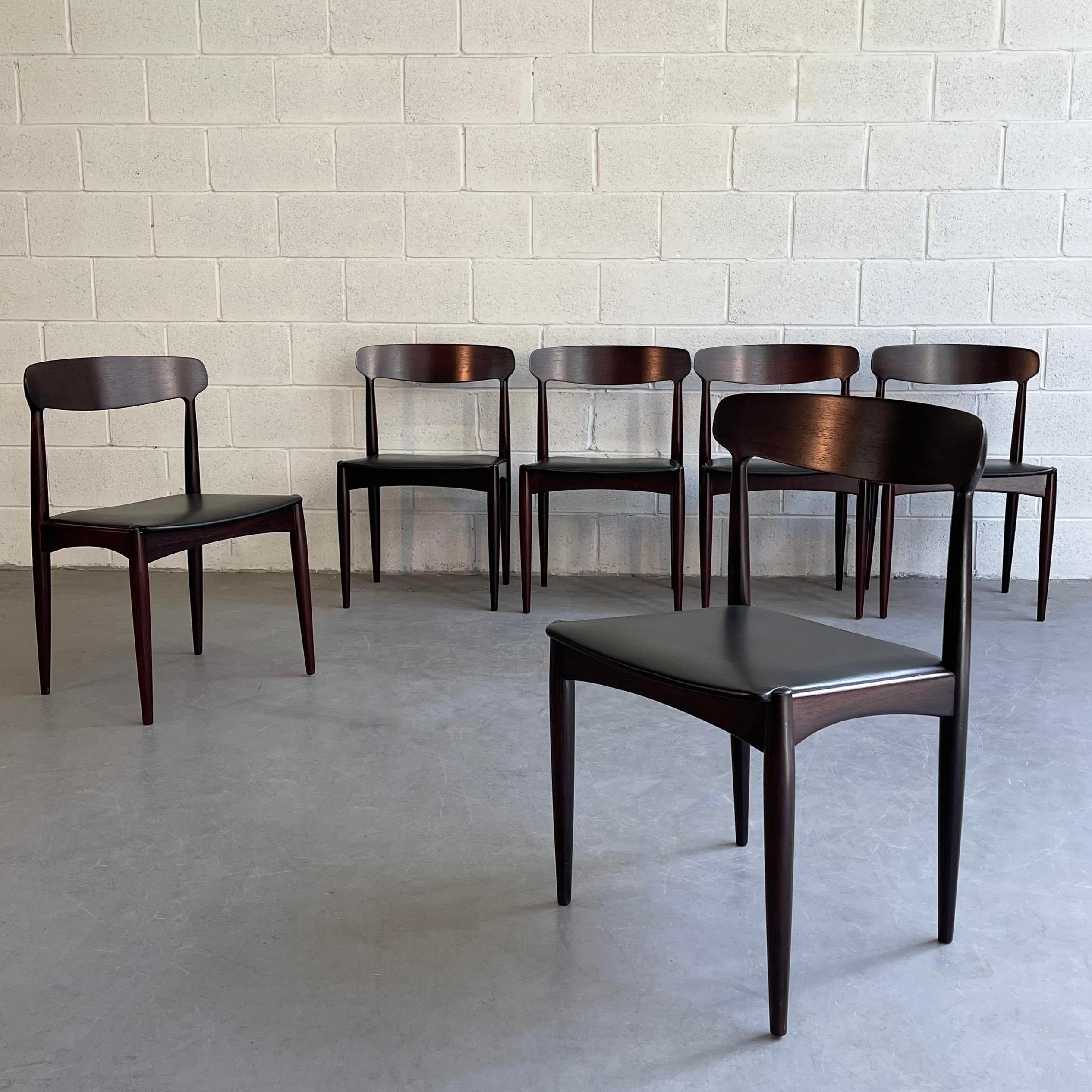 Danish Rosewood Dining Chairs by Johannes Andersen for Uldum Møbelfabrik