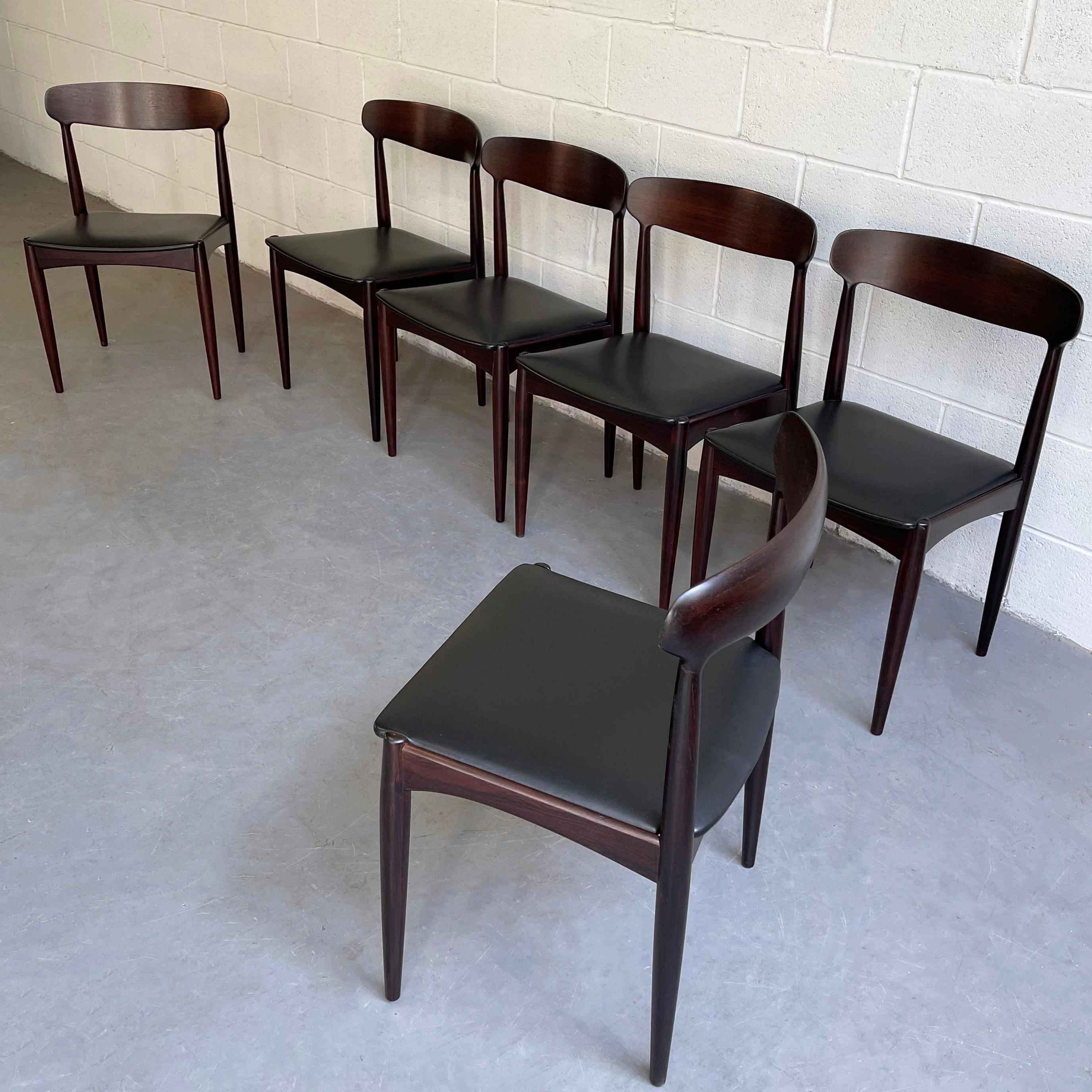 Rosewood Dining Chairs by Johannes Andersen for Uldum Møbelfabrik In Good Condition In Brooklyn, NY