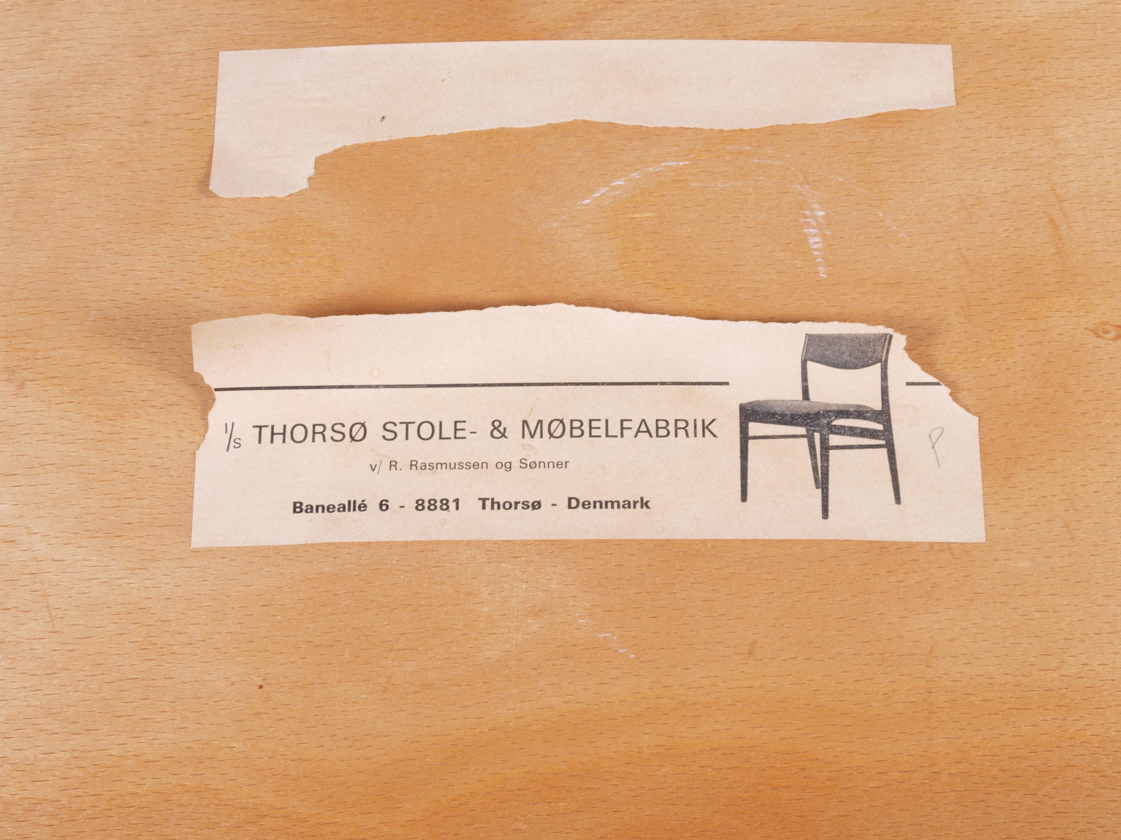 Chaises de salle à manger en bois de rose Danemark Thorsø Stole og Møbelfabrik en vente 8