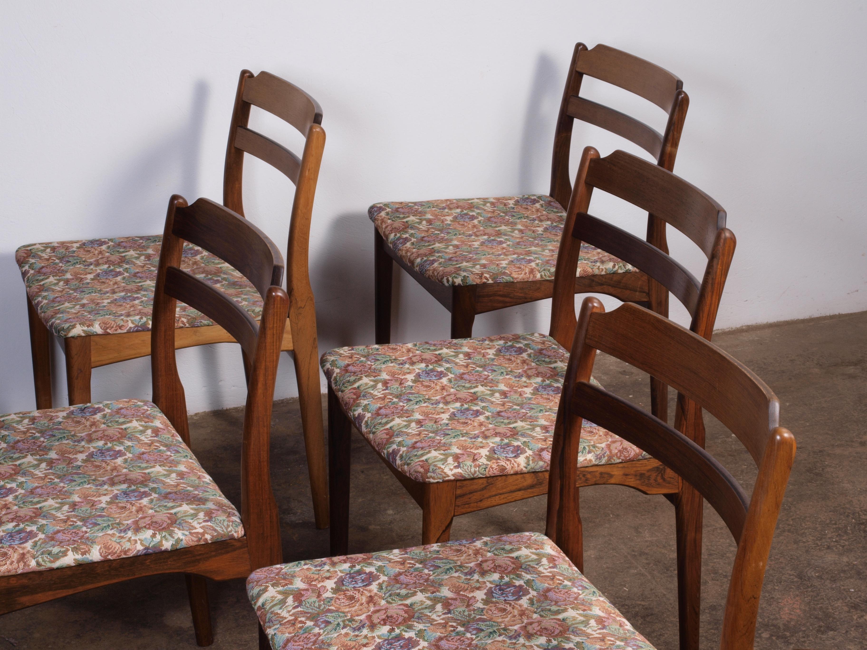 Mid-20th Century Rosewood Dining Chairs Denmark Thorsø Stole og Møbelfabrik For Sale