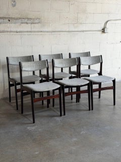 Rosewood Dining Chairs Erik Buch MCM Sculptural Seating Set of 6 Denmark 1960s