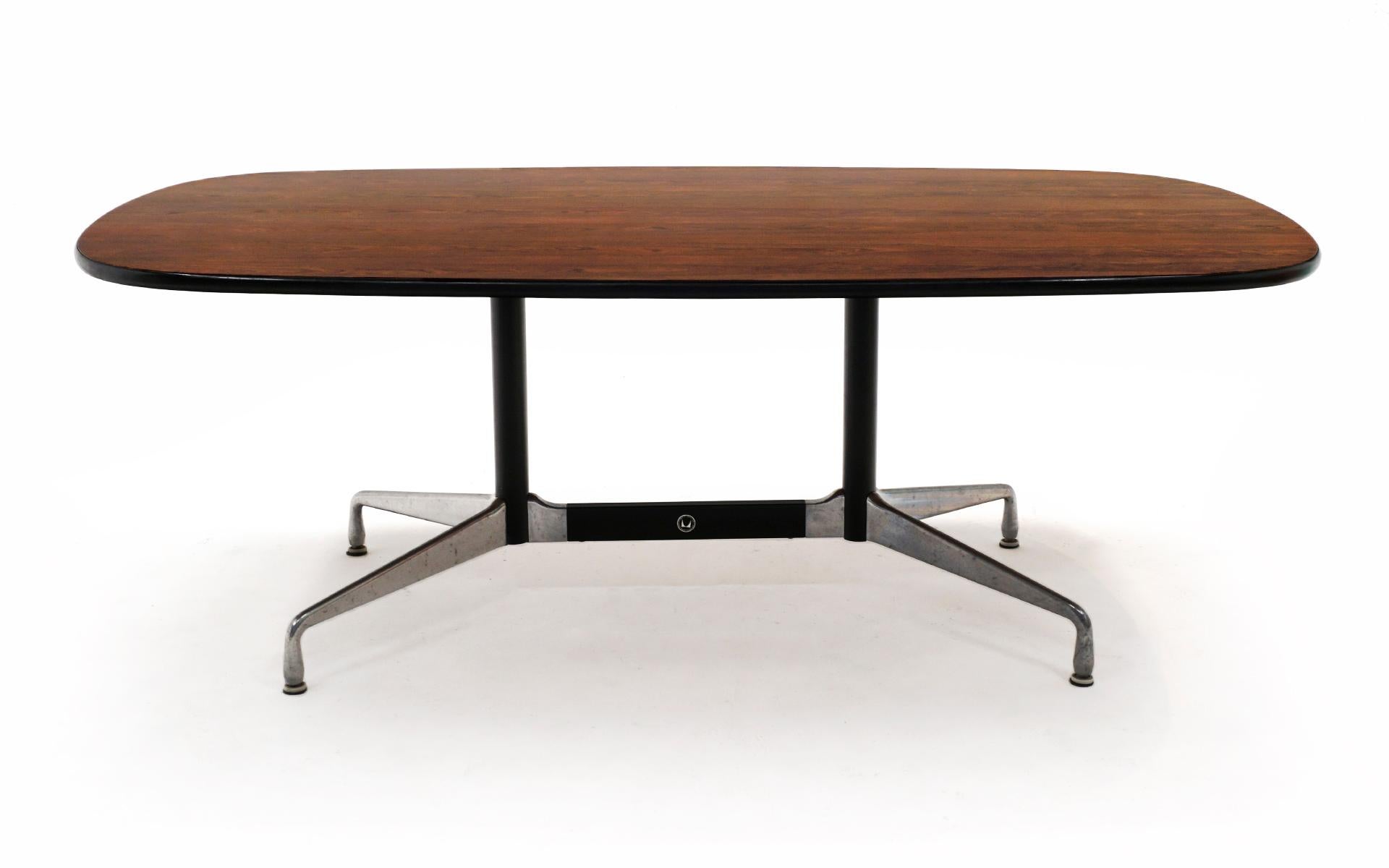 Rosewood Dining or Conference Table by Charles and Ray Eames for Herman Miller In Good Condition In Kansas City, MO