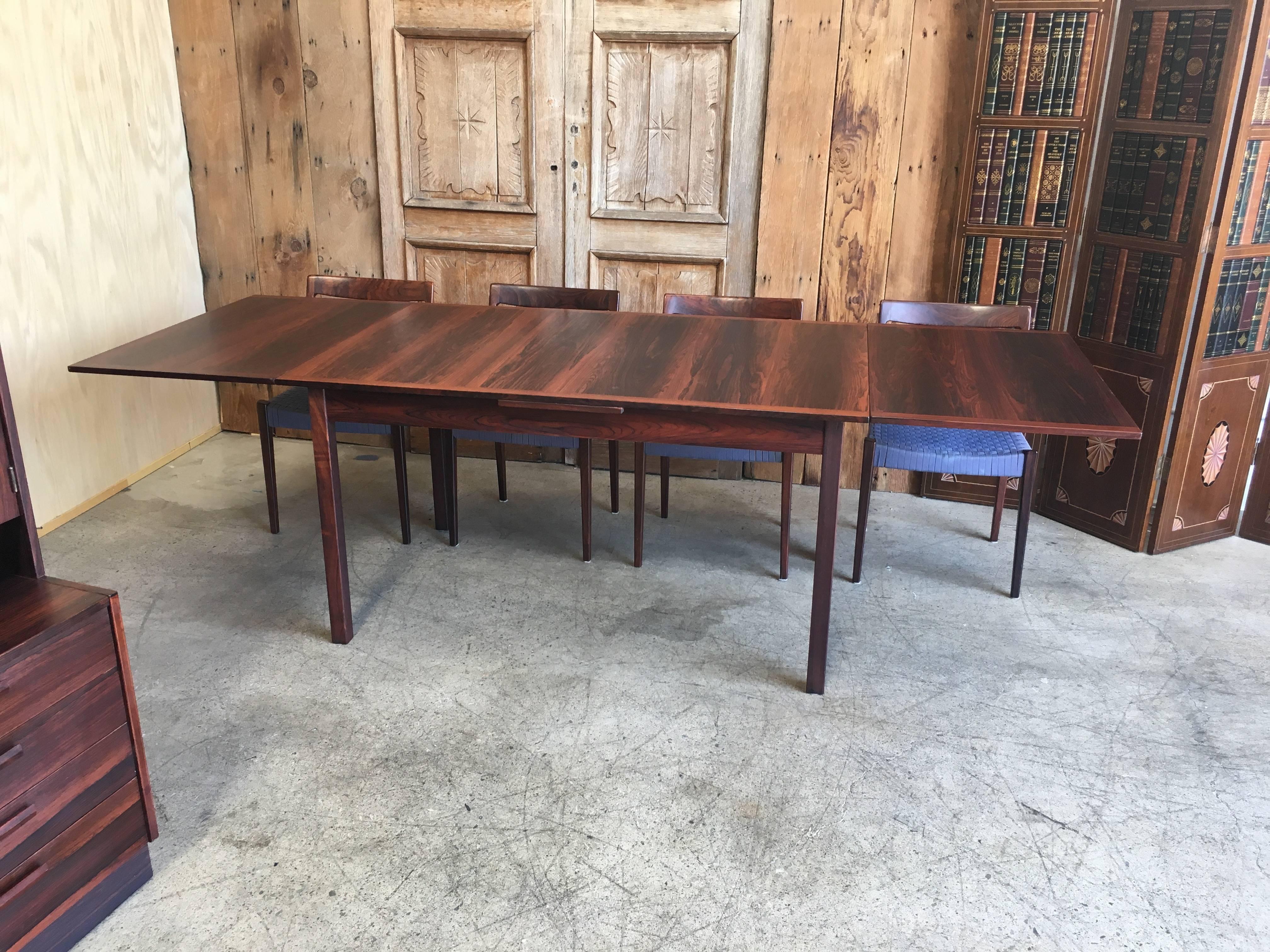 Scandinavian Modern Rosewood Dining Set by Troeds