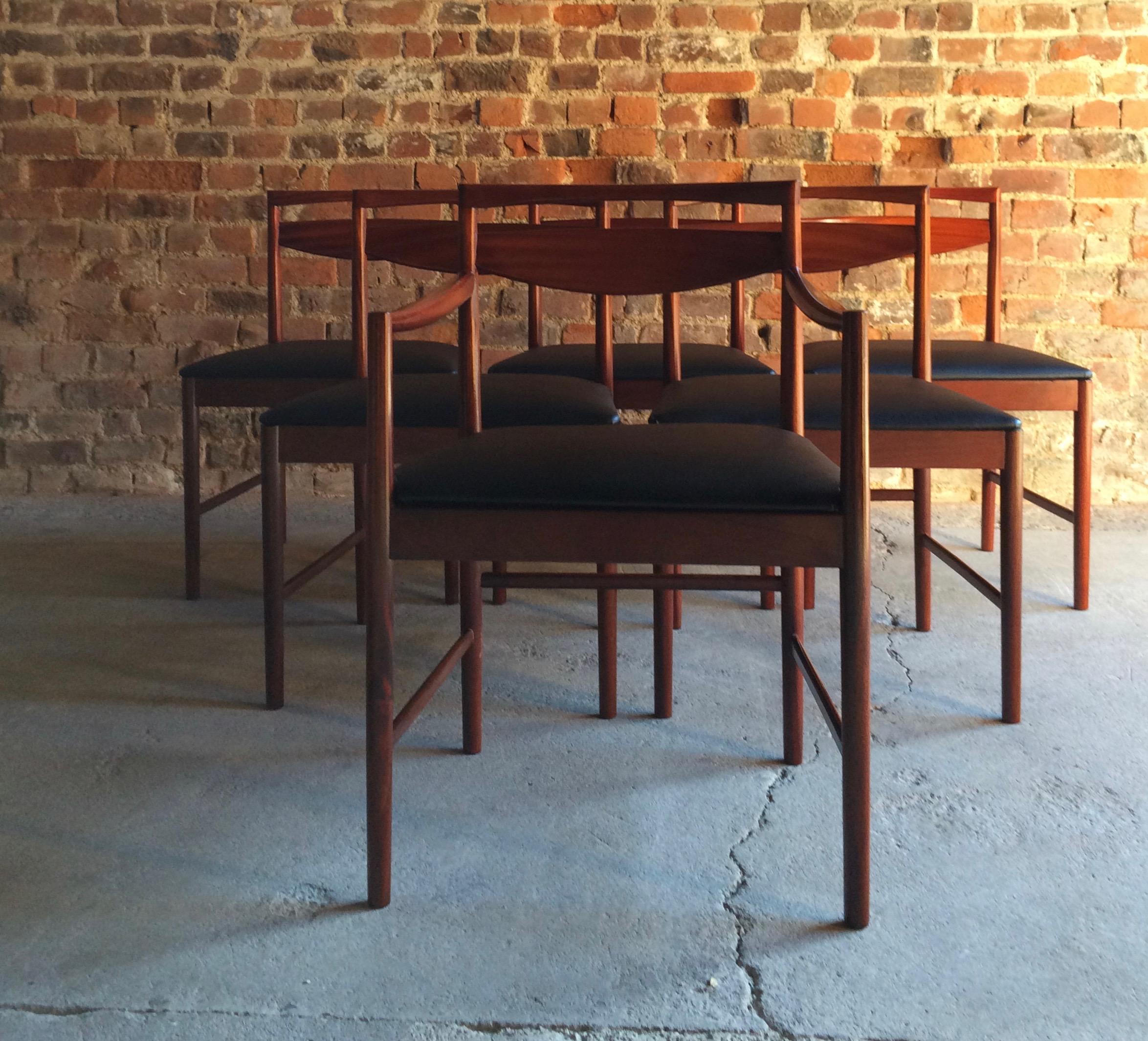 Rosewood Dining Table and Six Chairs Tom Robertson for A.H McIntosh, circa 1960s 4