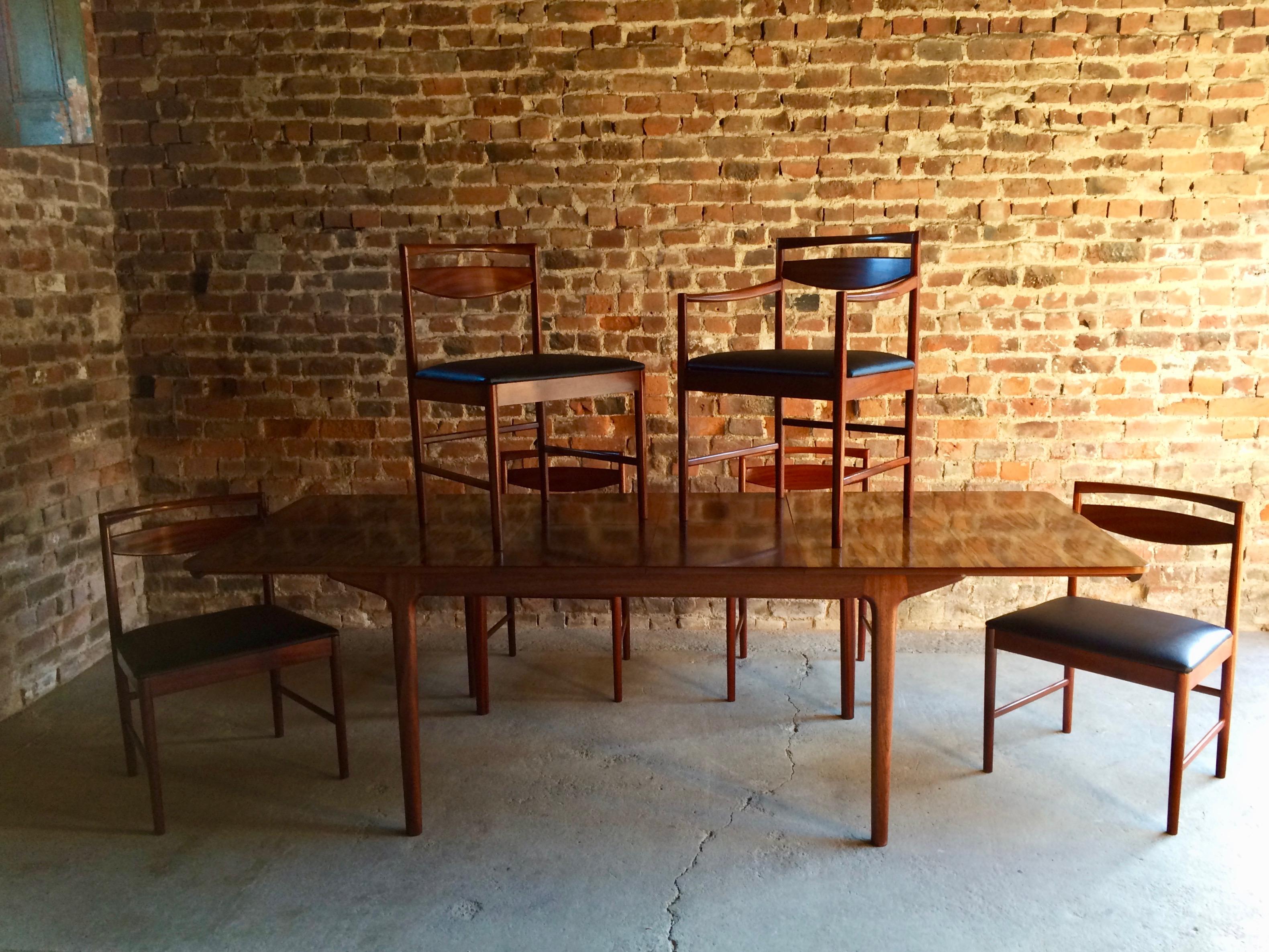 Rosewood Dining Table and Six Chairs Tom Robertson for A.H McIntosh, circa 1960s 5