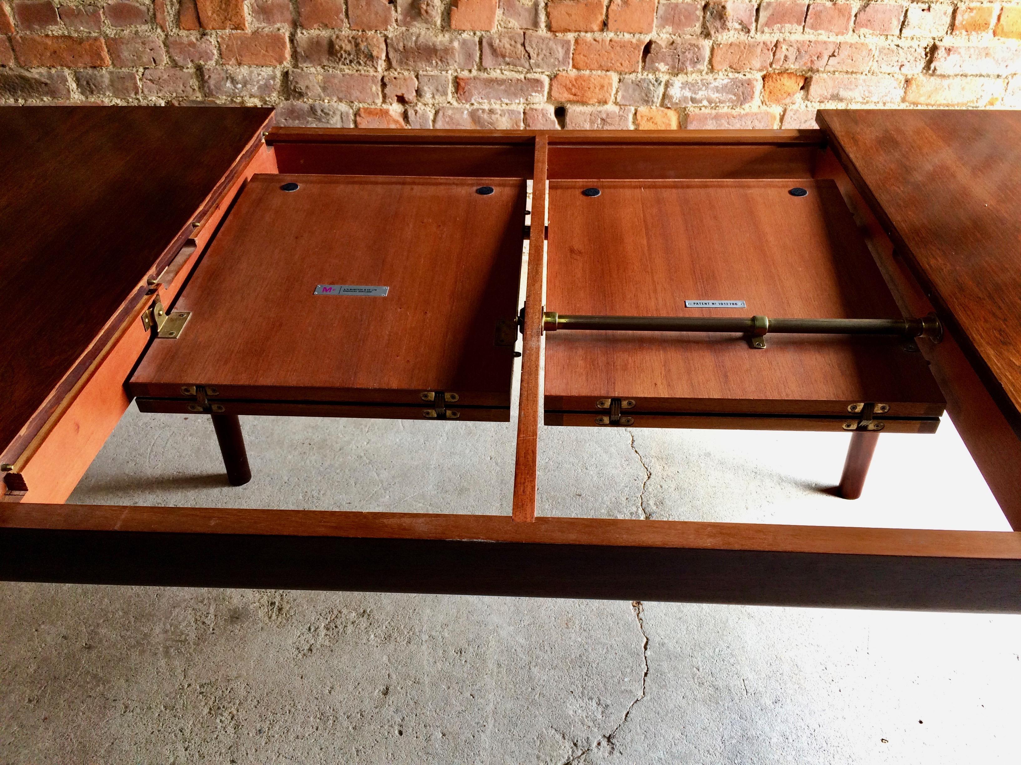 British Rosewood Dining Table and Six Chairs Tom Robertson for A.H McIntosh, circa 1960s