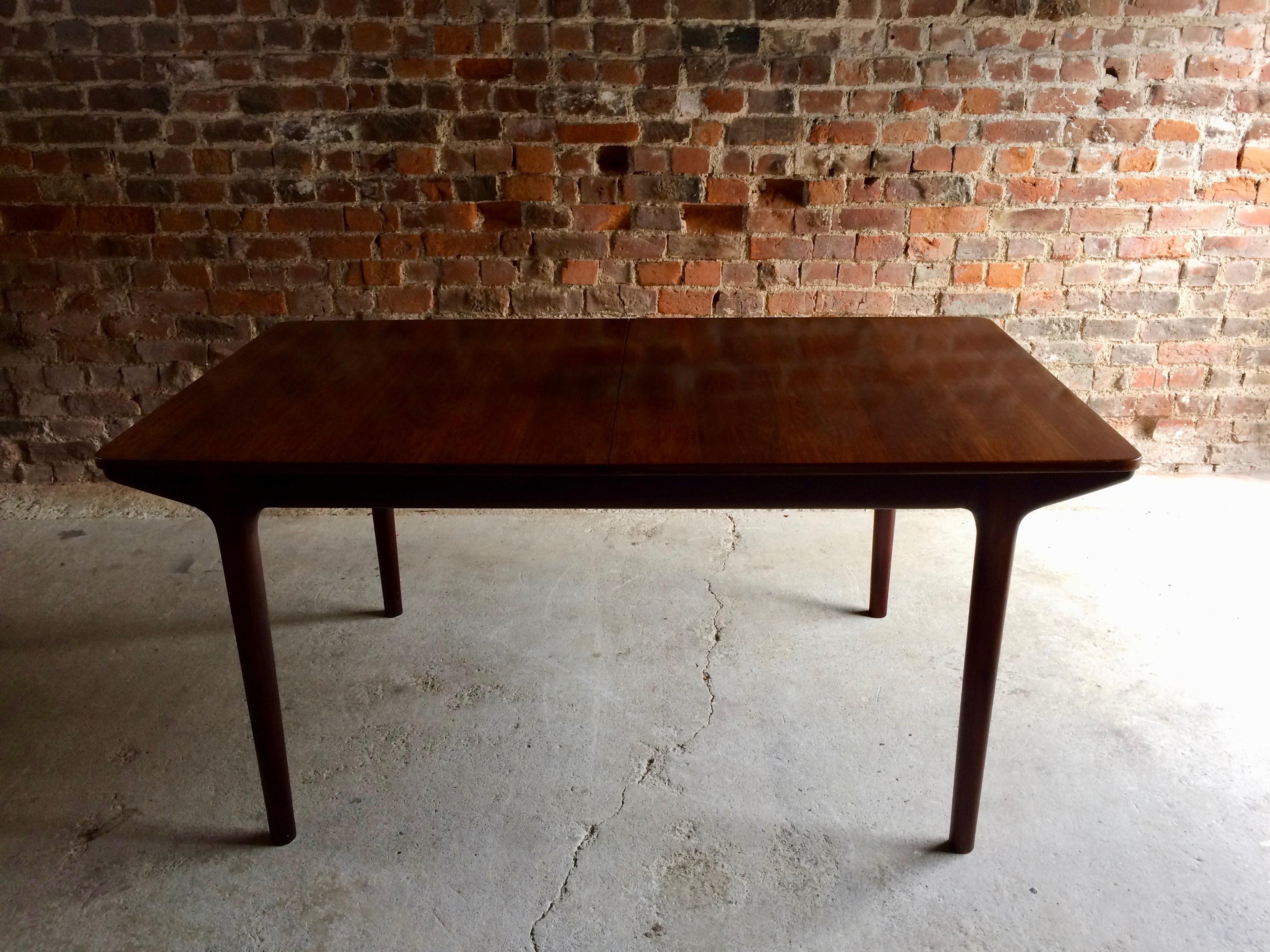 Rosewood Dining Table and Six Chairs Tom Robertson for A.H McIntosh, circa 1960s In Good Condition In Longdon, Tewkesbury