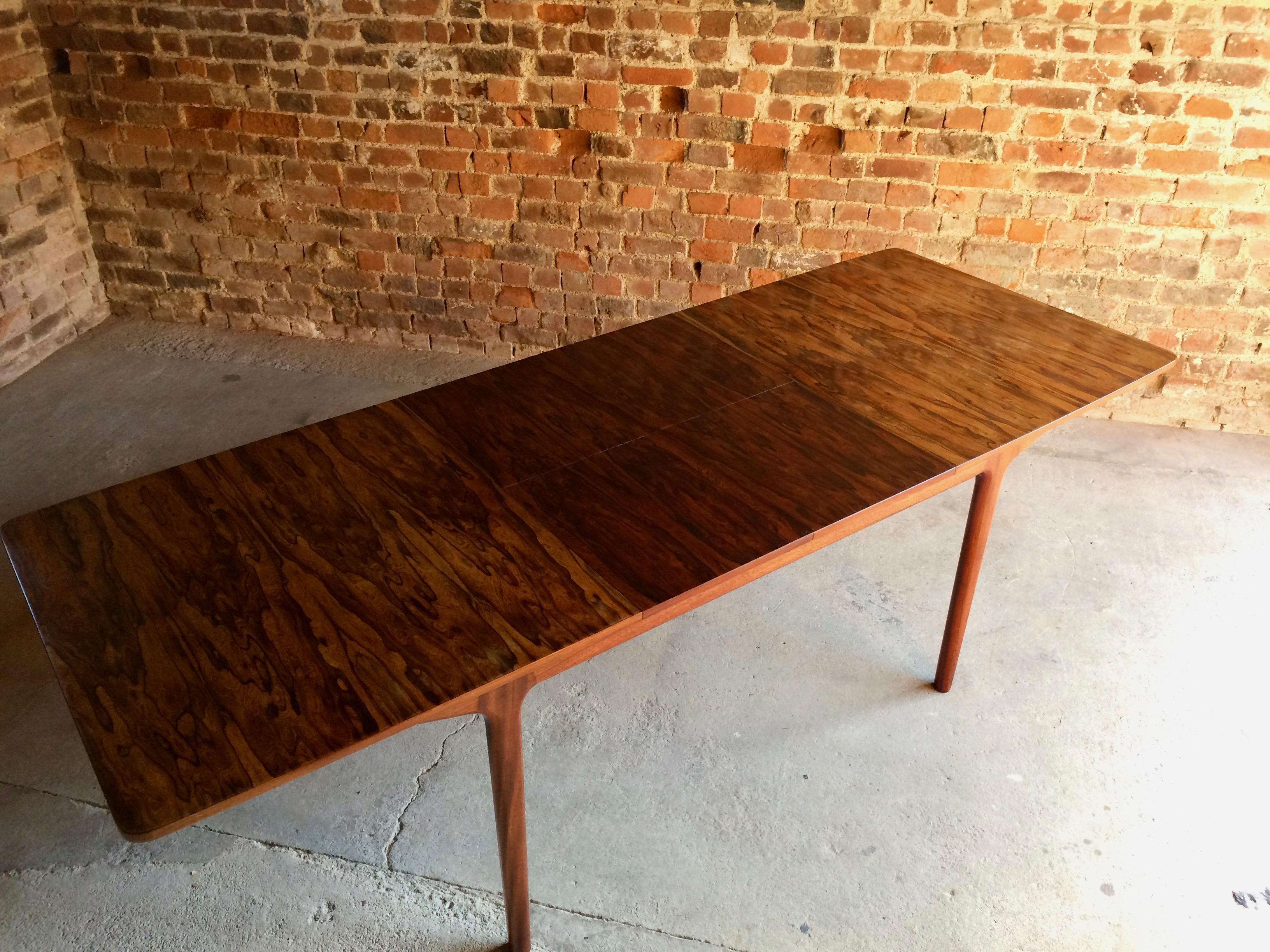 Mid-20th Century Rosewood Dining Table and Six Chairs Tom Robertson for A.H McIntosh, circa 1960s