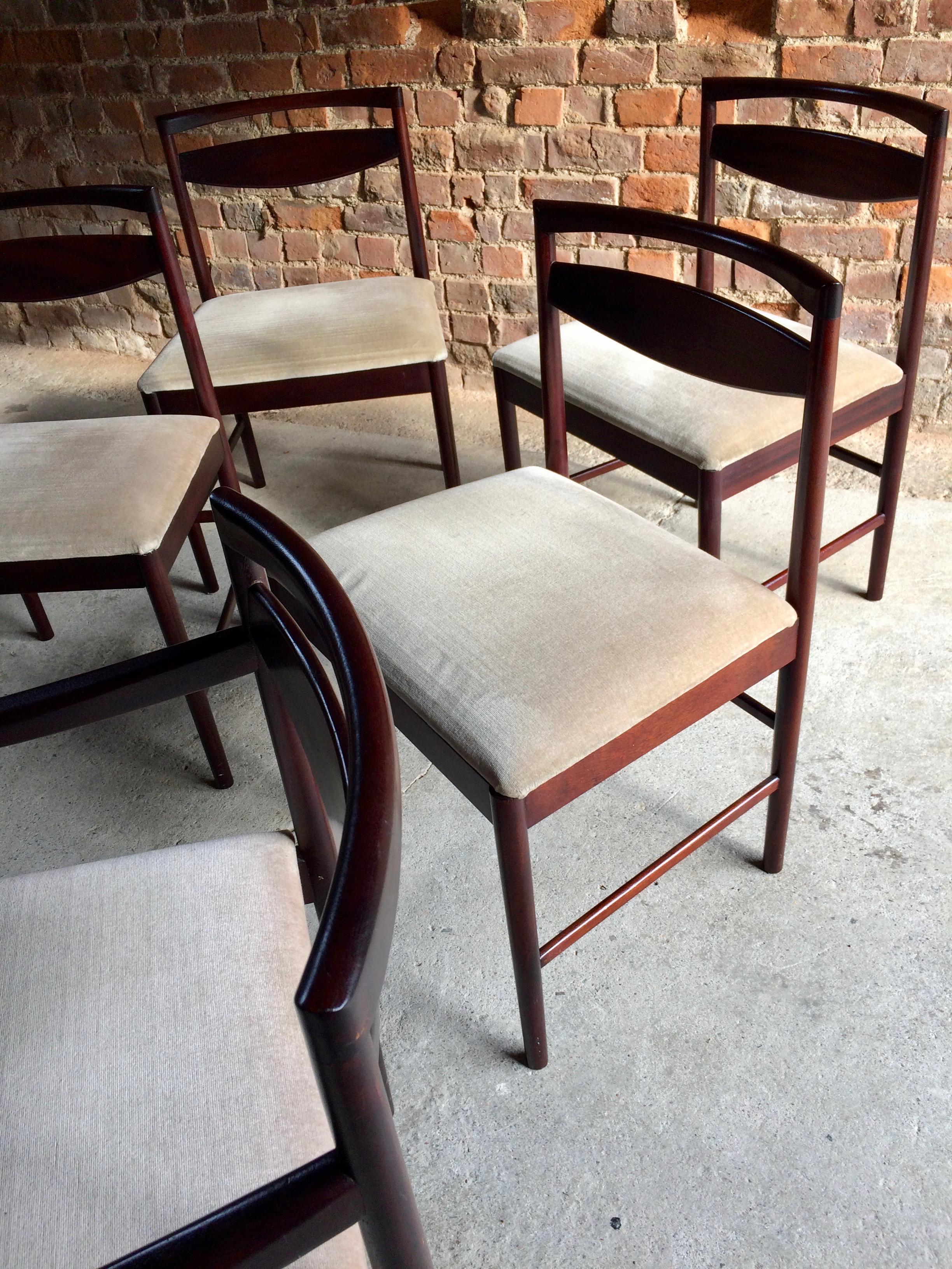 Rosewood Dining Table and Six Chairs Tom Robertson for A.H McIntosh, circa 1960s 1