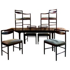 Retro Rosewood Dining Table and Six Chairs Tom Robertson for A.H McIntosh, circa 1960s
