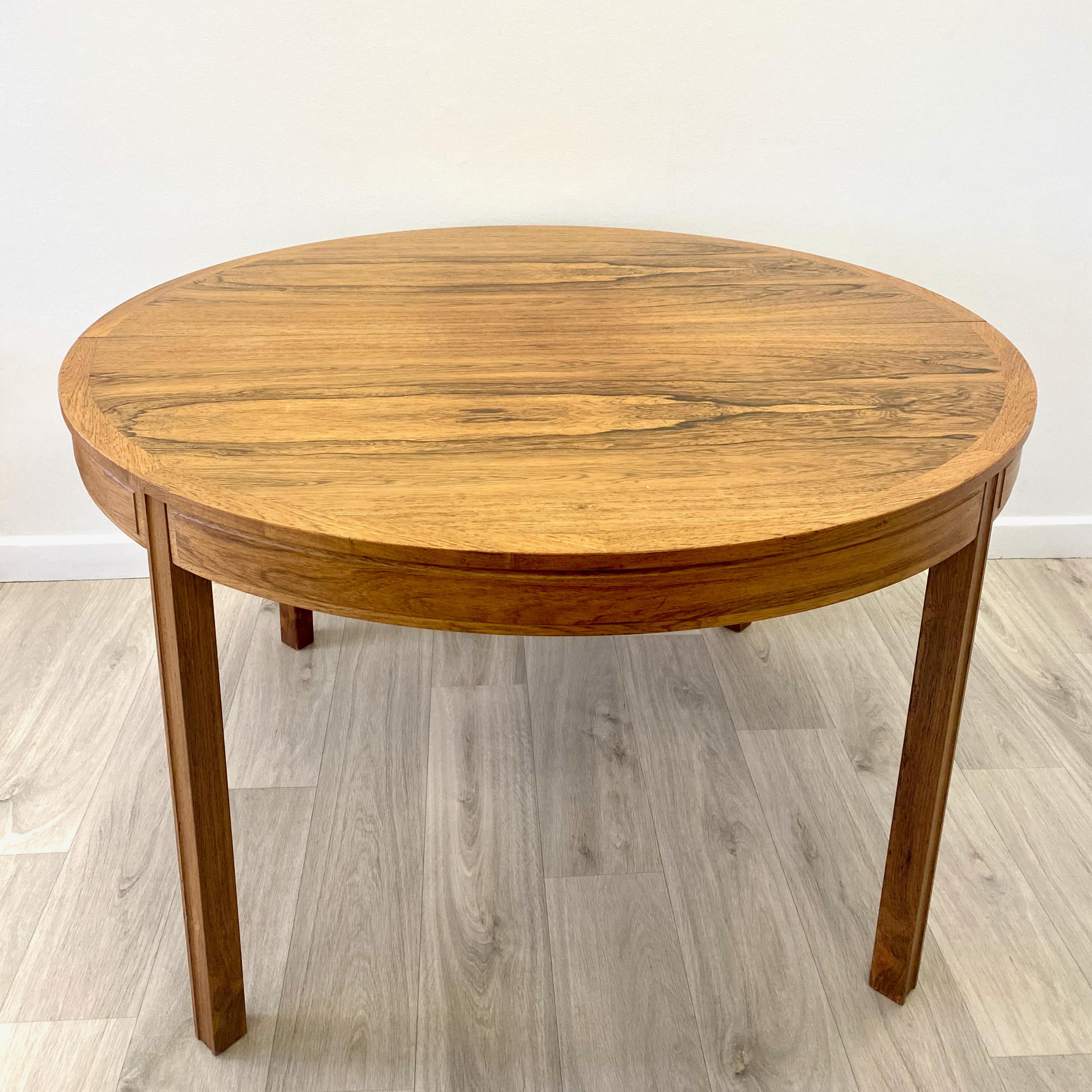 Scandinavian Modern Rosewood dining table by Bertil Fridhagen