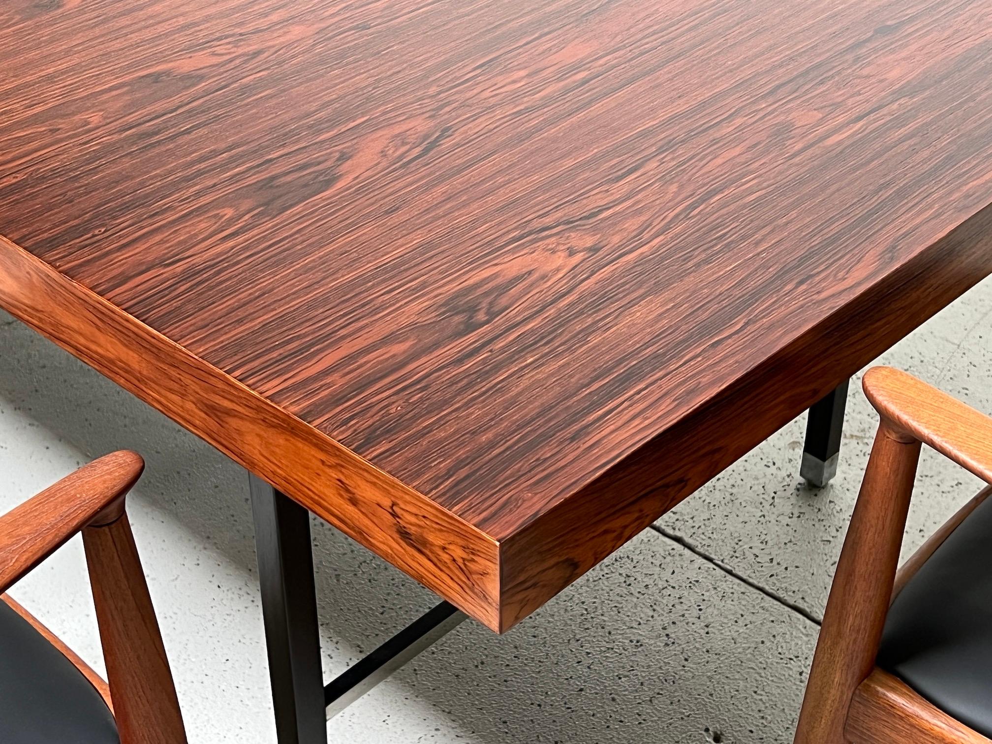 Rosewood Dining Table by Harvey Probber For Sale 10