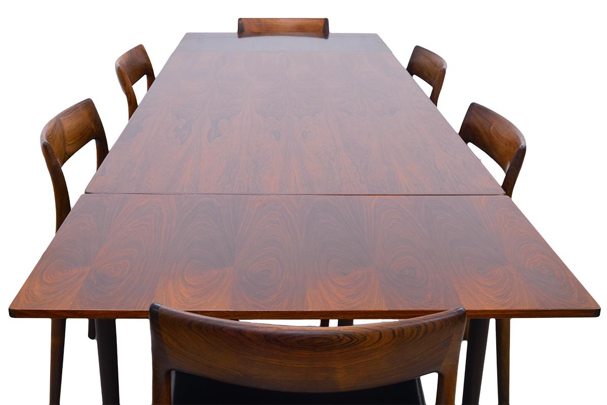 Rosewood Dining Table by Johannes Andersen for Christian Linnebergs Möbelfabrik 3