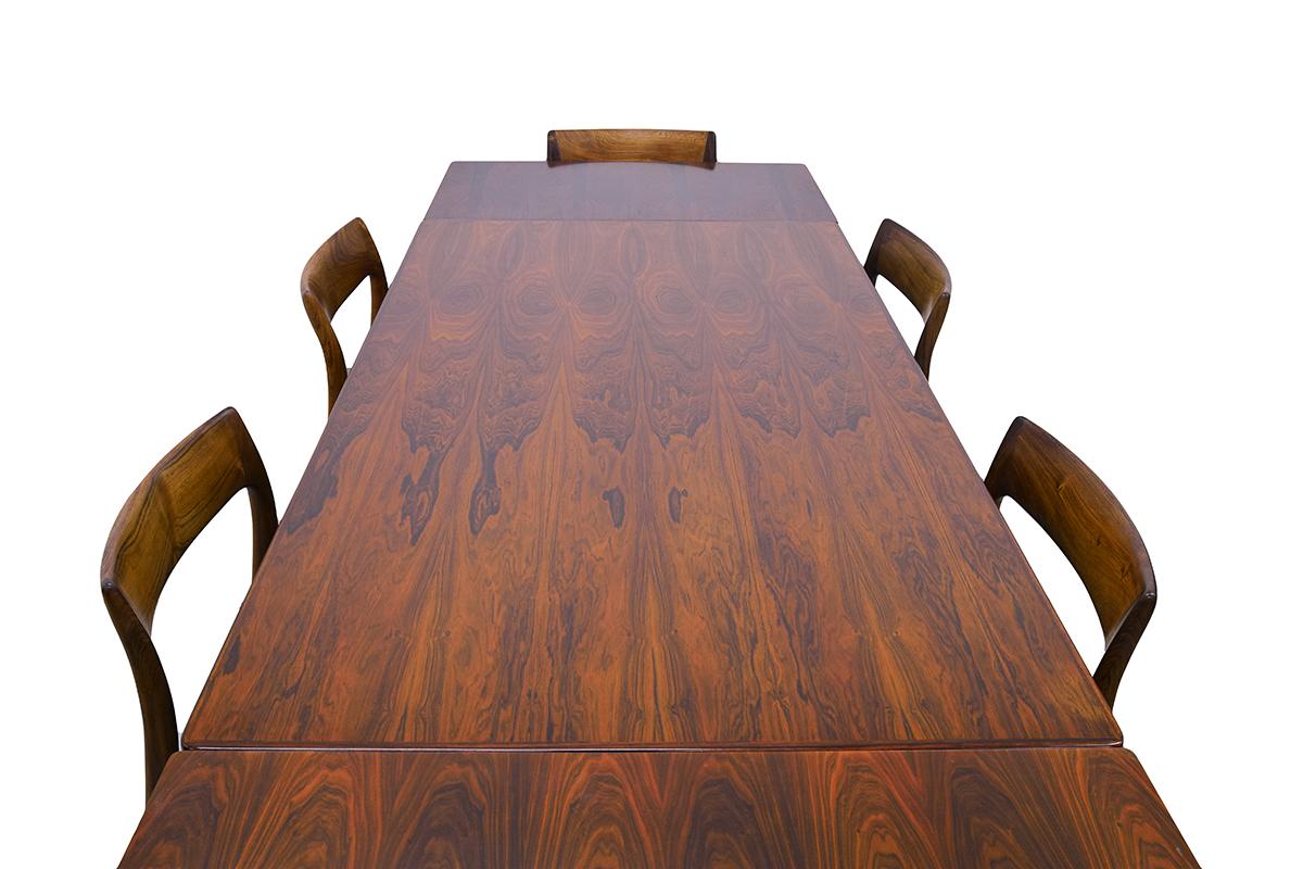 Rosewood Dining Table by Johannes Andersen for Christian Linnebergs Möbelfabrik 4