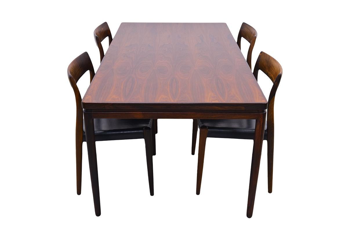 Danish Rosewood Dining Table by Johannes Andersen for Christian Linnebergs Möbelfabrik