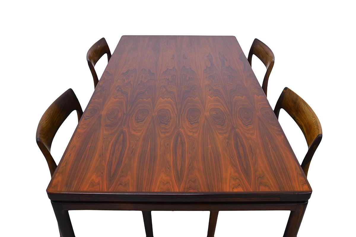 Rosewood Dining Table by Johannes Andersen for Christian Linnebergs Möbelfabrik In Good Condition In The Hague, NL