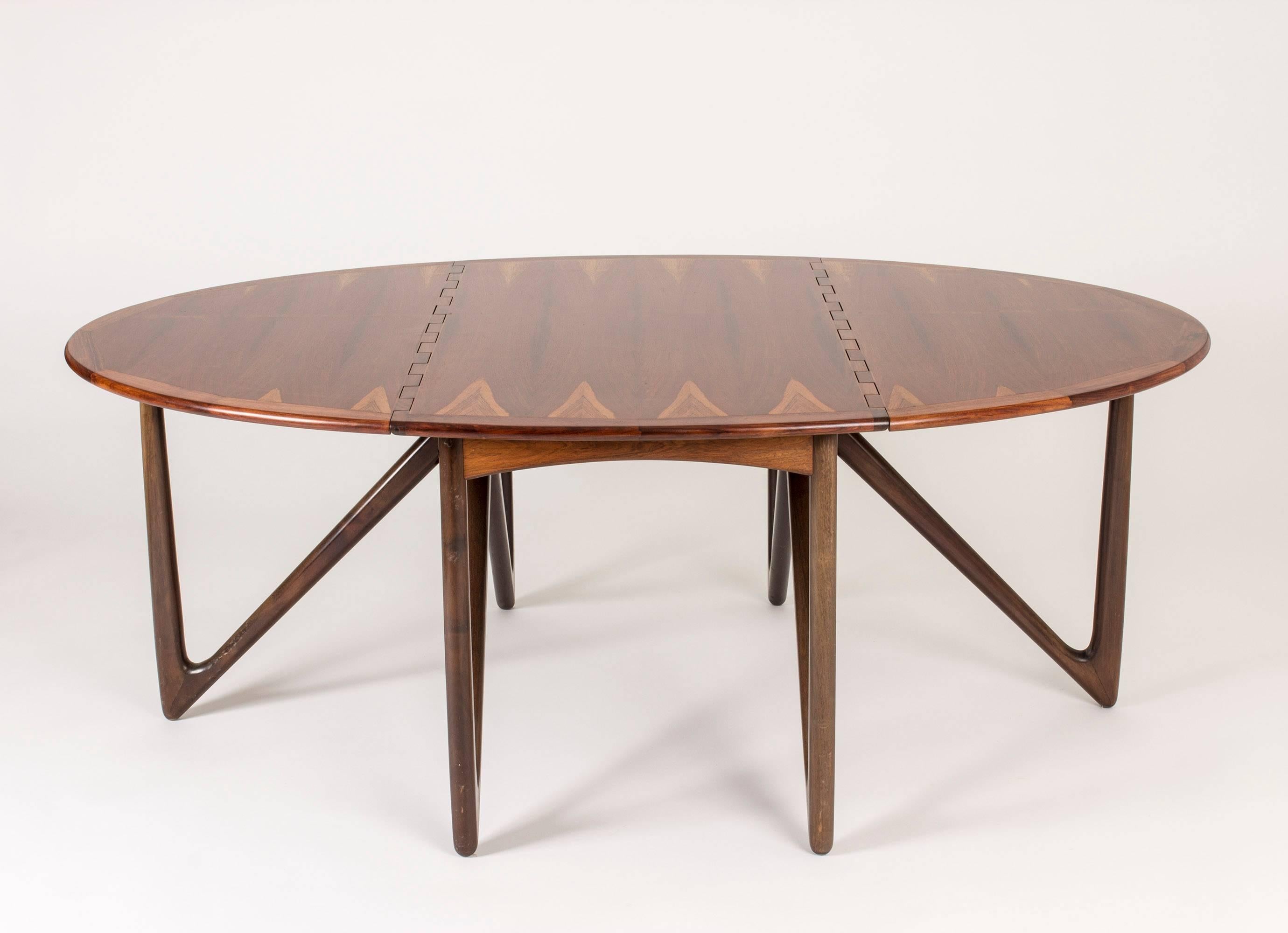 Scandinavian Modern Rosewood Dining Table by Kurt Østervig
