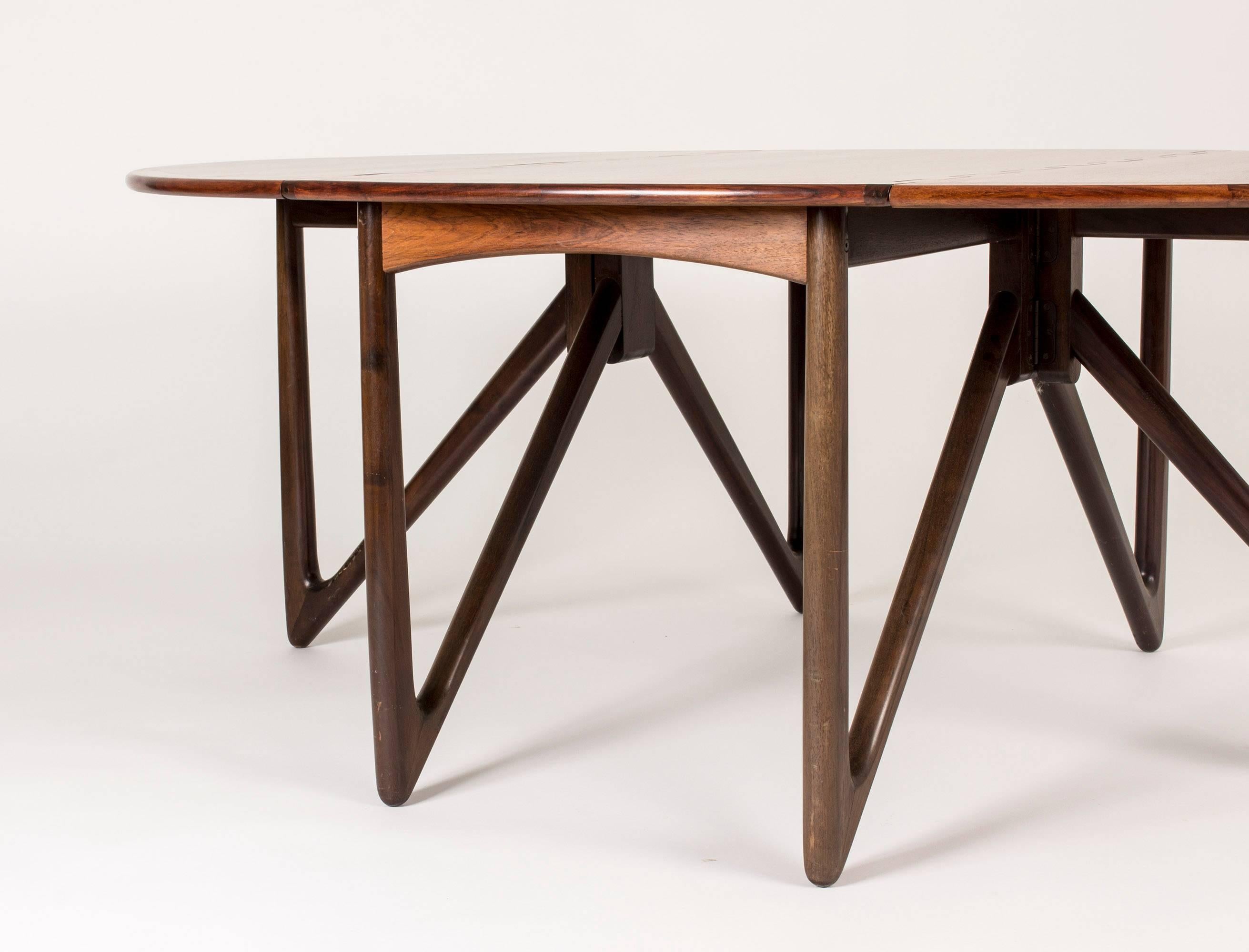 Rosewood Dining Table by Kurt Østervig In Excellent Condition In Stockholm, SE