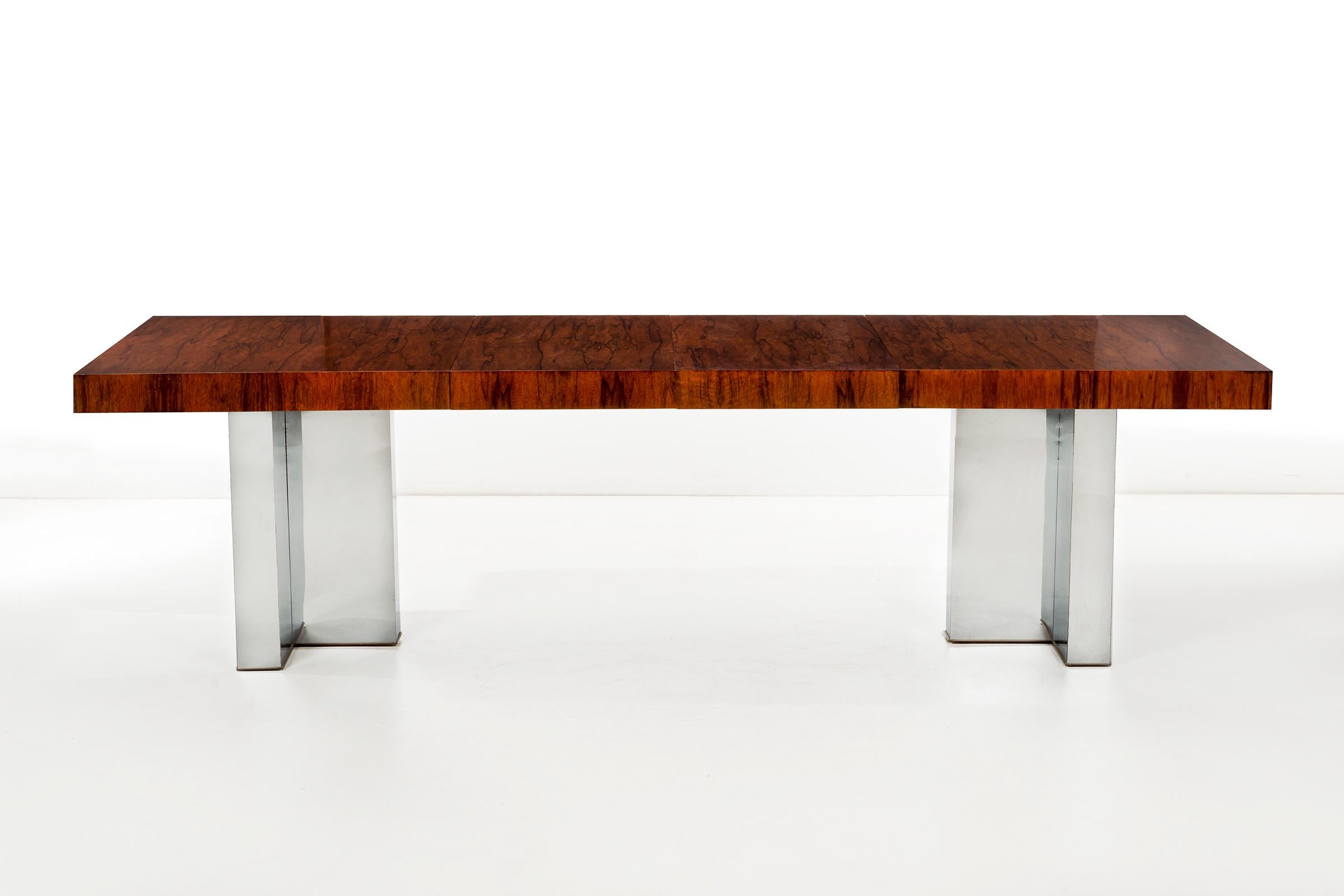 Rosewood Dining Table by Milo Baughman In Good Condition In Chicago, IL