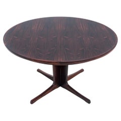Rosewood Dining Table, Denmark, 1960s, After Restoration