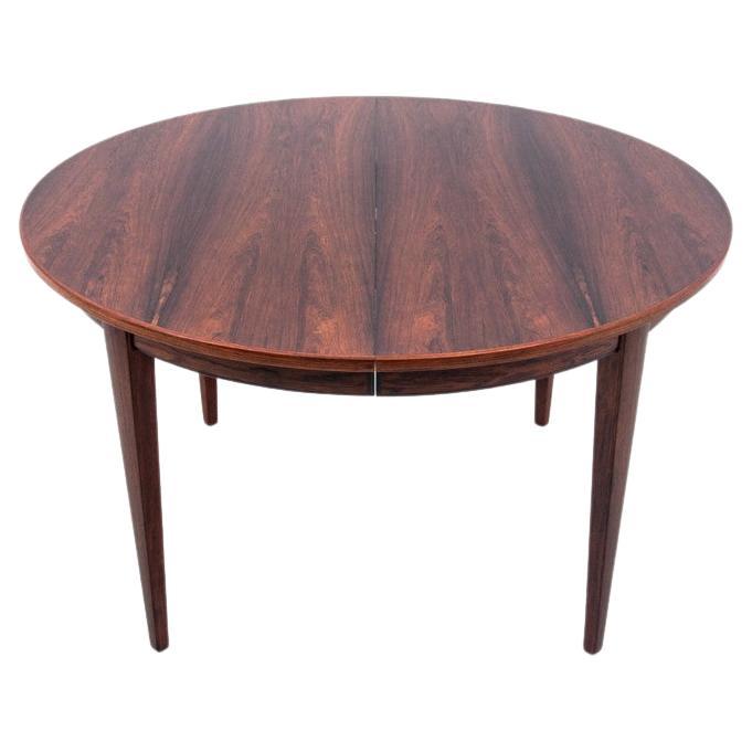 Rosewood dining table, Denmark, 1960s. After restoration. For Sale