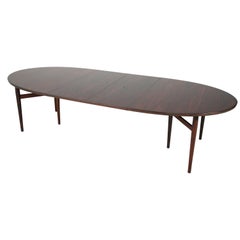 Rosewood Dining Table Designed by Arne Vodder for Sibast Furniture