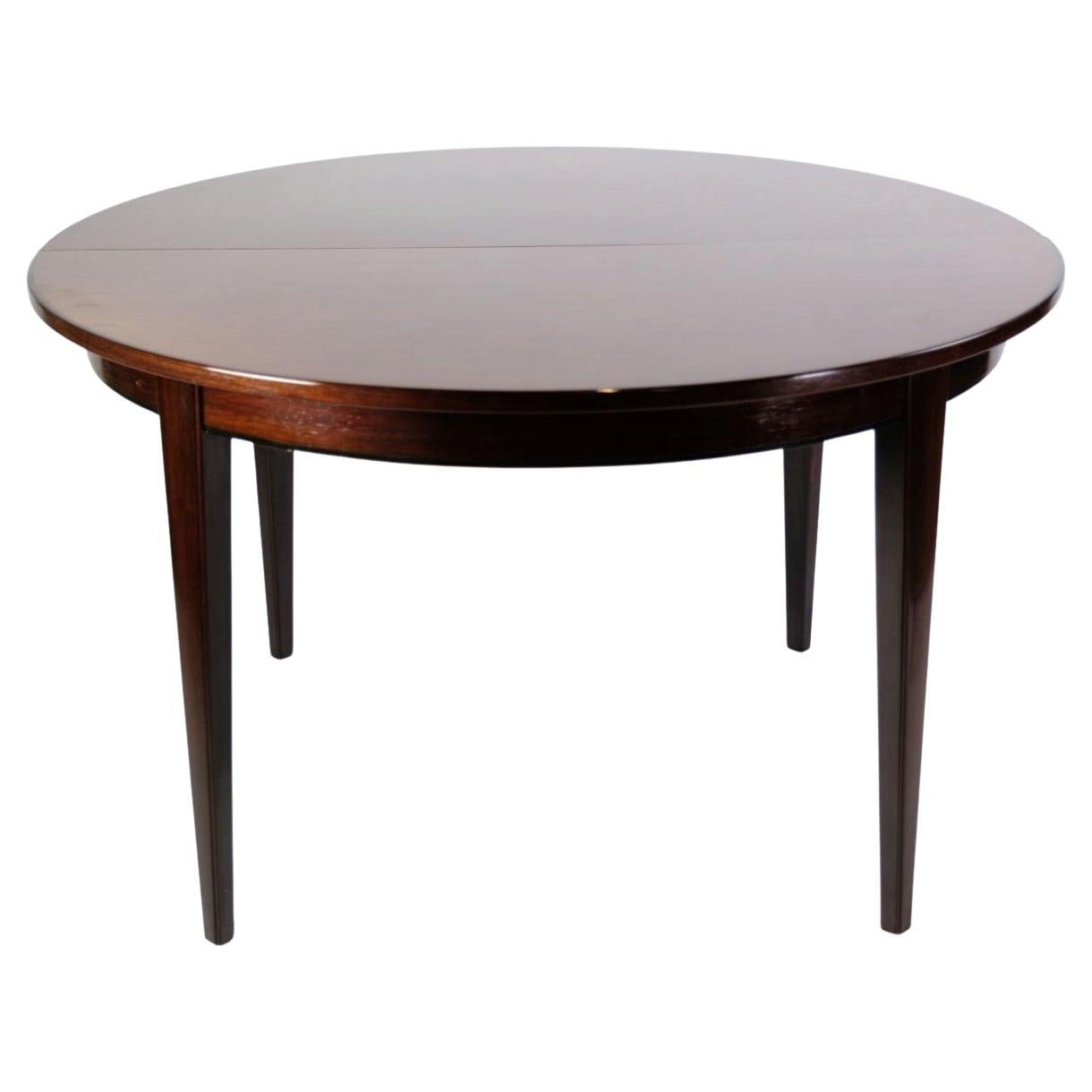Table de salle à manger modèle n° 55 fabriquée en bois de rose conçue par Omann Jun A/S à partir des années 1960