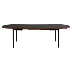 Rosewood Dining Table Extendable Draw Round Leaf Denmark Mid-Century Modern 1960