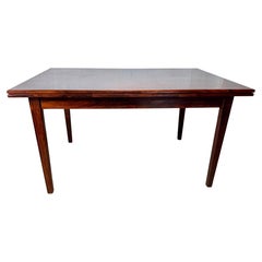 Rosewood Dining Table Expandable Pull Out Leaves Sejling Skabe Denmark 1960s