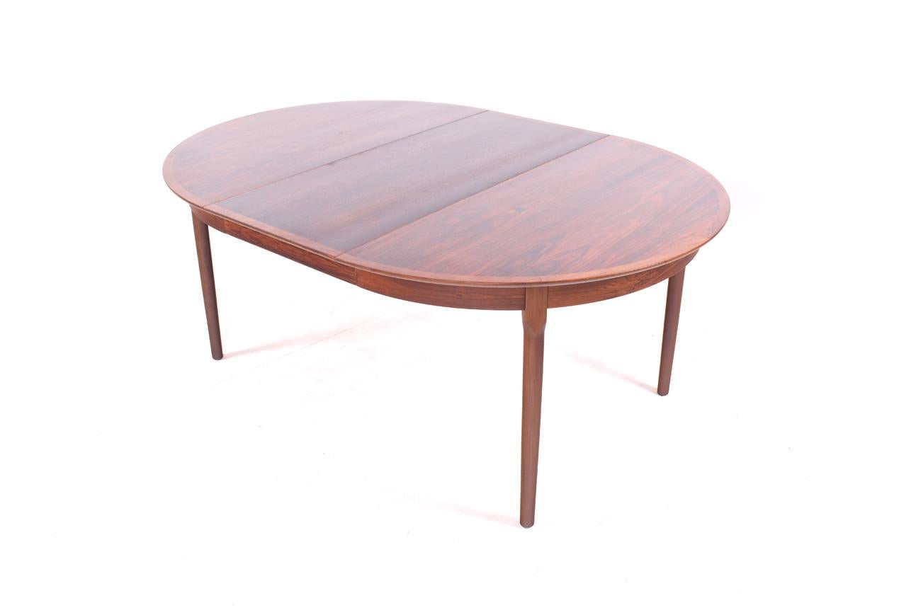 Rosewood Dining Table, Round to Oval with 2 Leaves 2