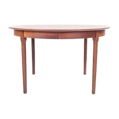 Rosewood Dining Table, Round to Oval with 2 Leaves