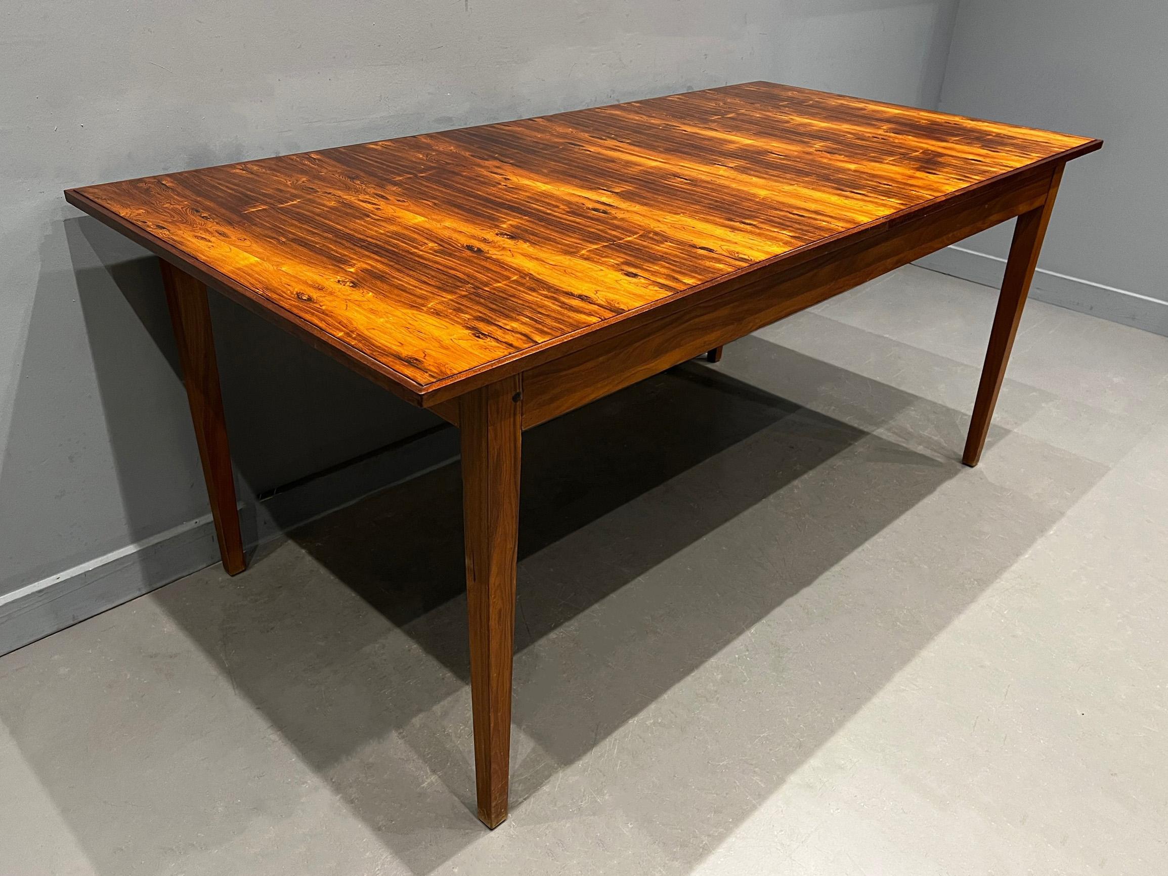 Rosewood Dining Table Seating Eight c. 1965 In Good Condition For Sale In Heathfield, GB
